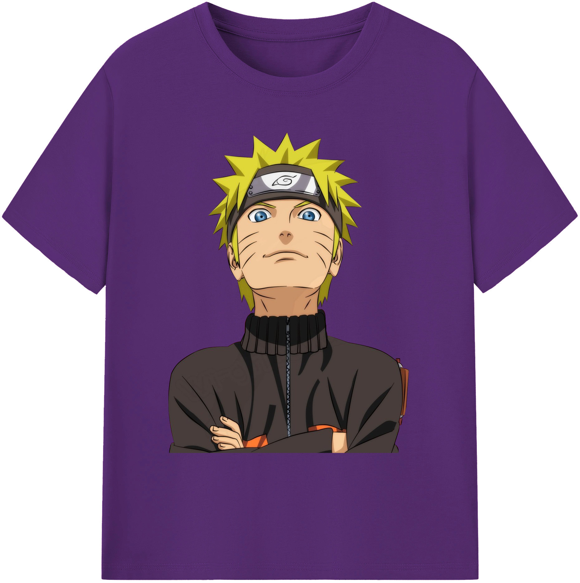 （画像用） NARUTO -ナルト- うずまき ナルト Uzumaki Naruto 綿100％ メンズ半袖Tシャツ｜肌触りやわらか＆通気性