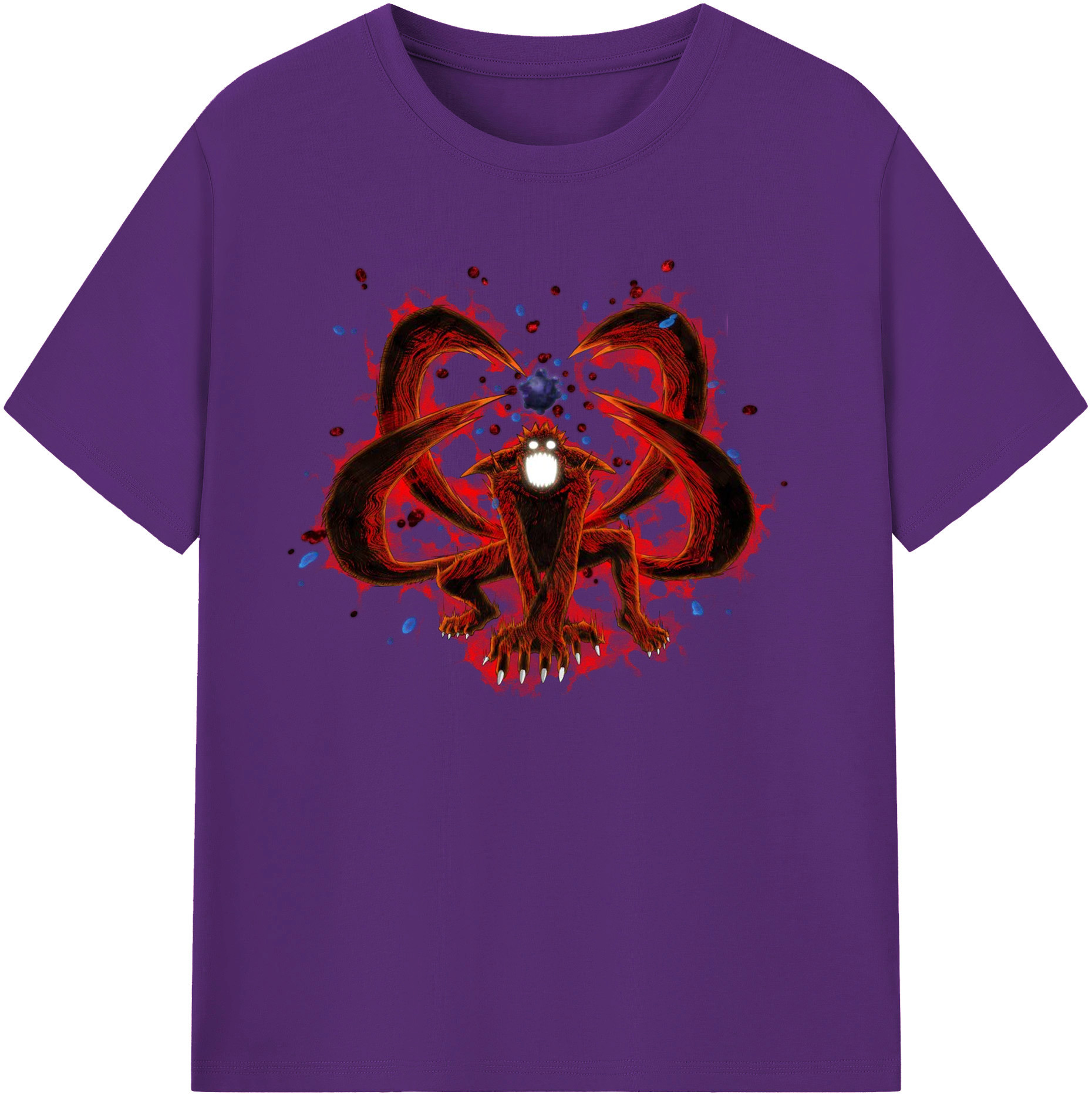 （画像用） NARUTO -ナルト- うずまき ナルト Uzumaki Naruto 綿100％ メンズ半袖Tシャツ｜肌触りやわらか＆通気性