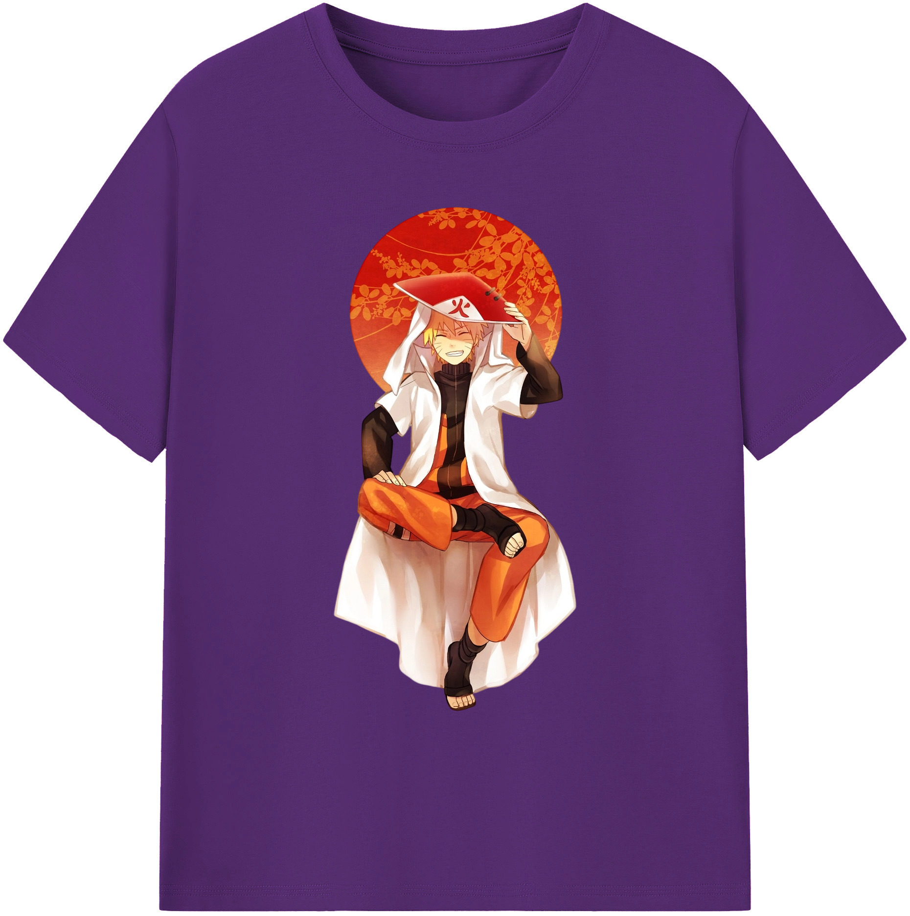 （画像用） NARUTO -ナルト- うずまき ナルト Uzumaki Naruto 綿100％ メンズ半袖Tシャツ｜肌触りやわらか＆通気性