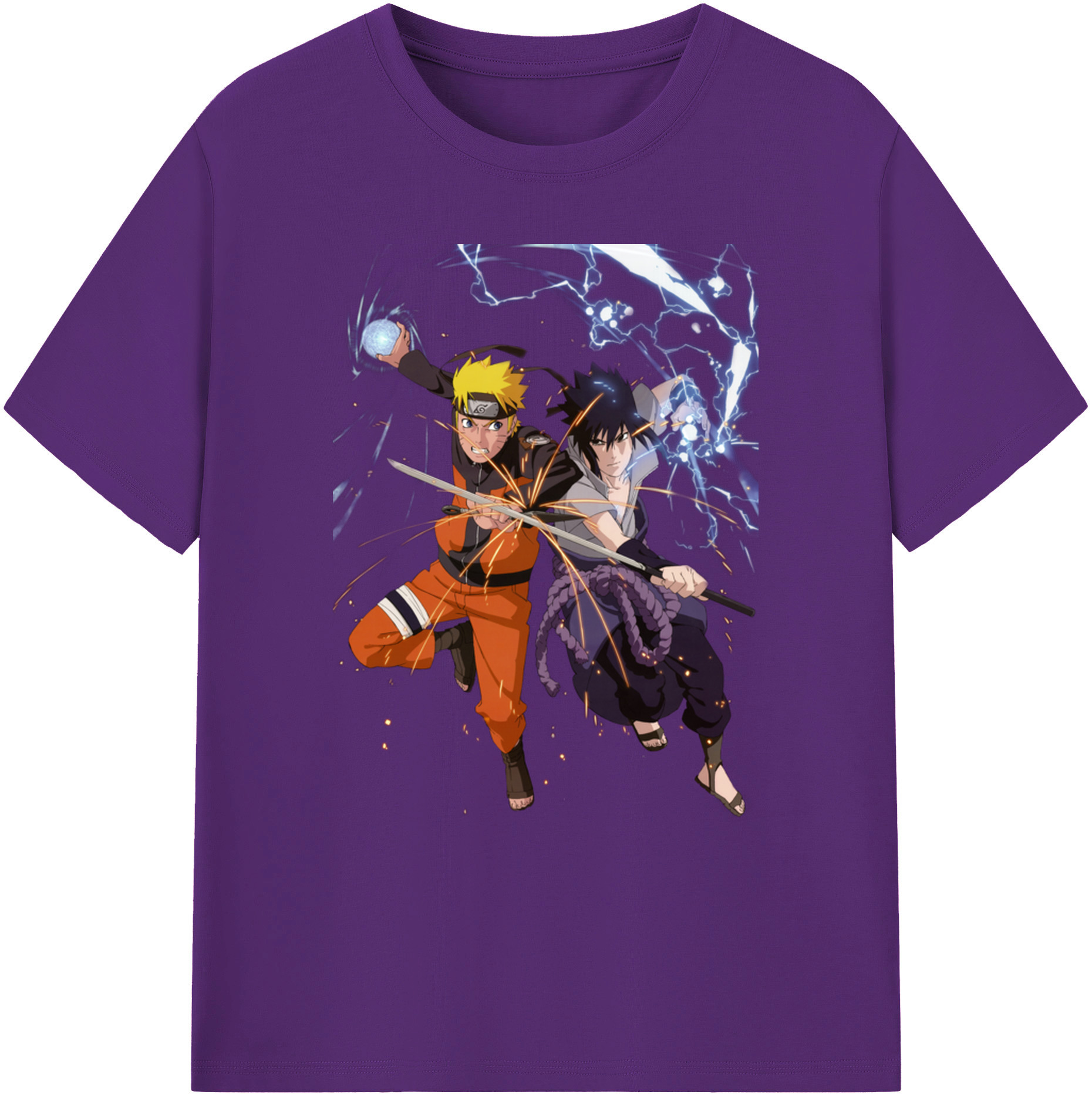 （画像用） NARUTO -ナルト- うずまき ナルト Uzumaki Naruto 綿100％ メンズ半袖Tシャツ｜肌触りやわらか＆通気性