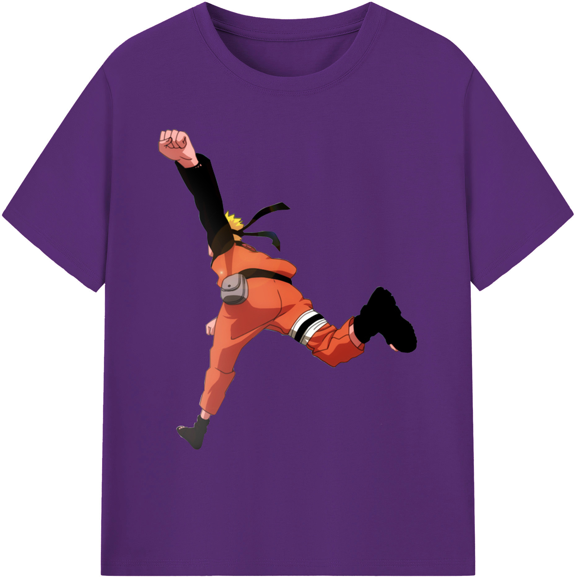（画像用） NARUTO -ナルト- うずまき ナルト Uzumaki Naruto 綿100％ メンズ半袖Tシャツ｜肌触りやわらか＆通気性