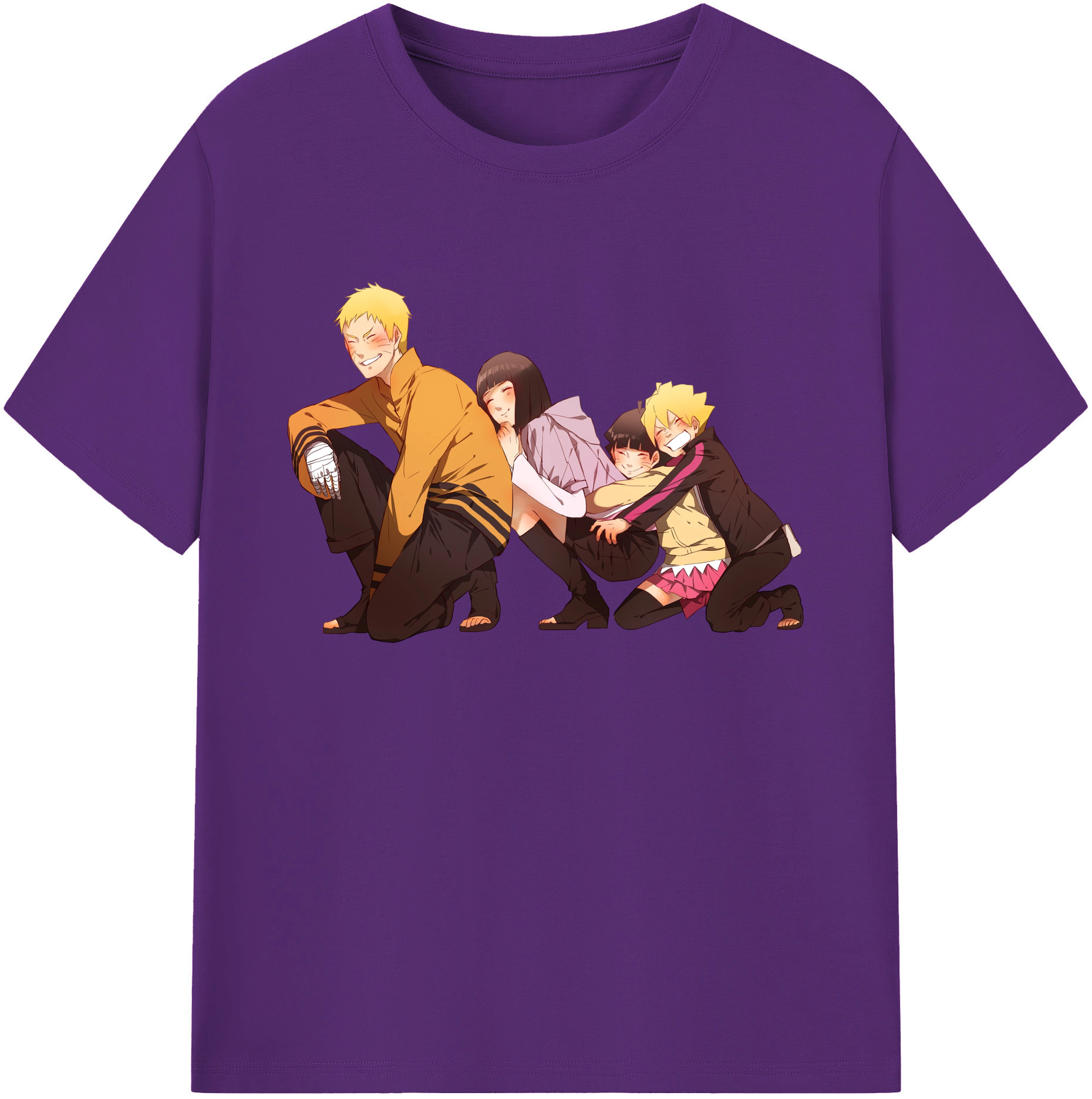 （画像用） NARUTO -ナルト- うずまき ナルト Uzumaki Naruto 綿100％ メンズ半袖Tシャツ｜肌触りやわらか＆通気性