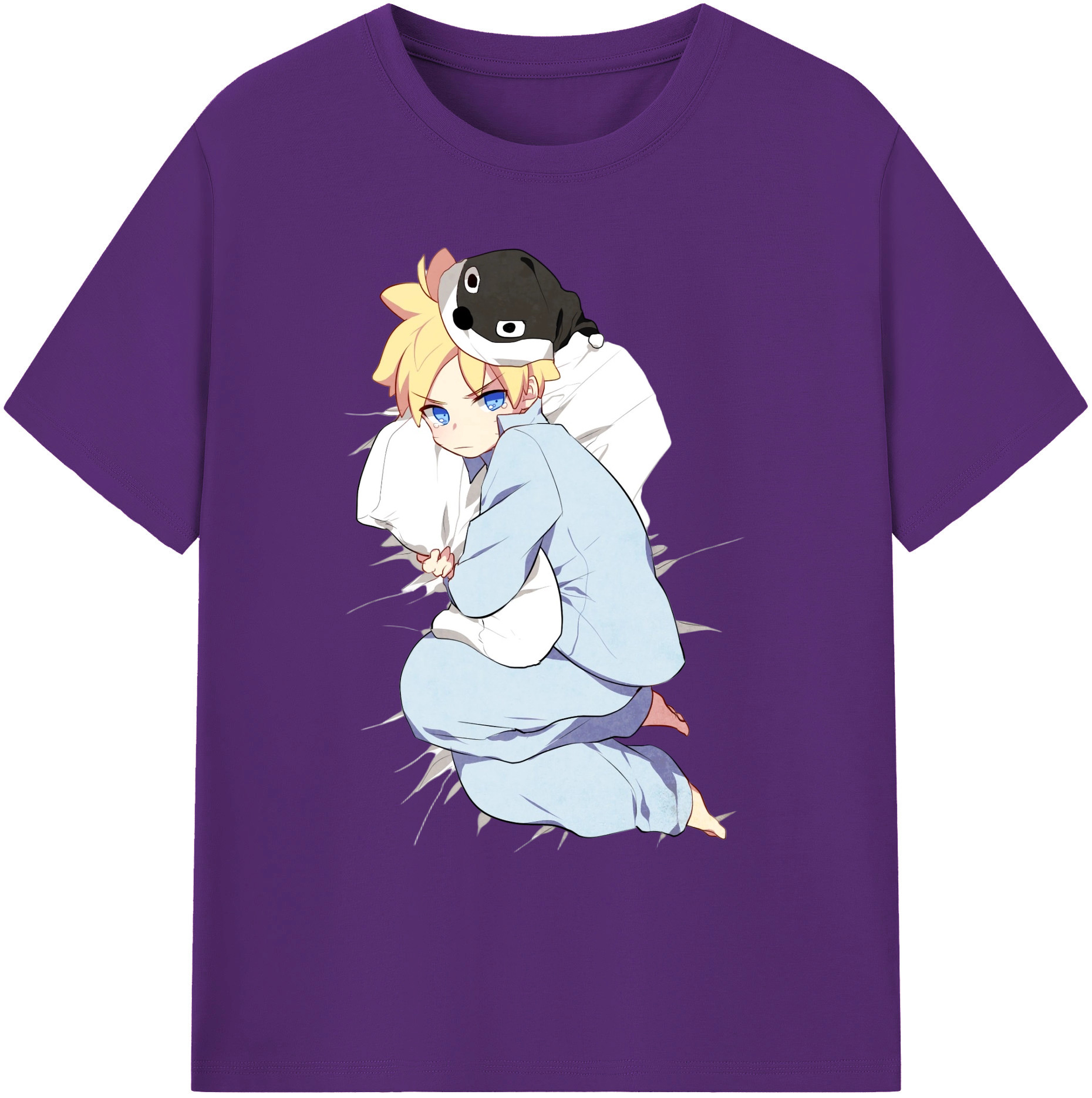 （画像用） NARUTO -ナルト- うずまき ナルト Uzumaki Naruto 綿100％ メンズ半袖Tシャツ｜肌触りやわらか＆通気性