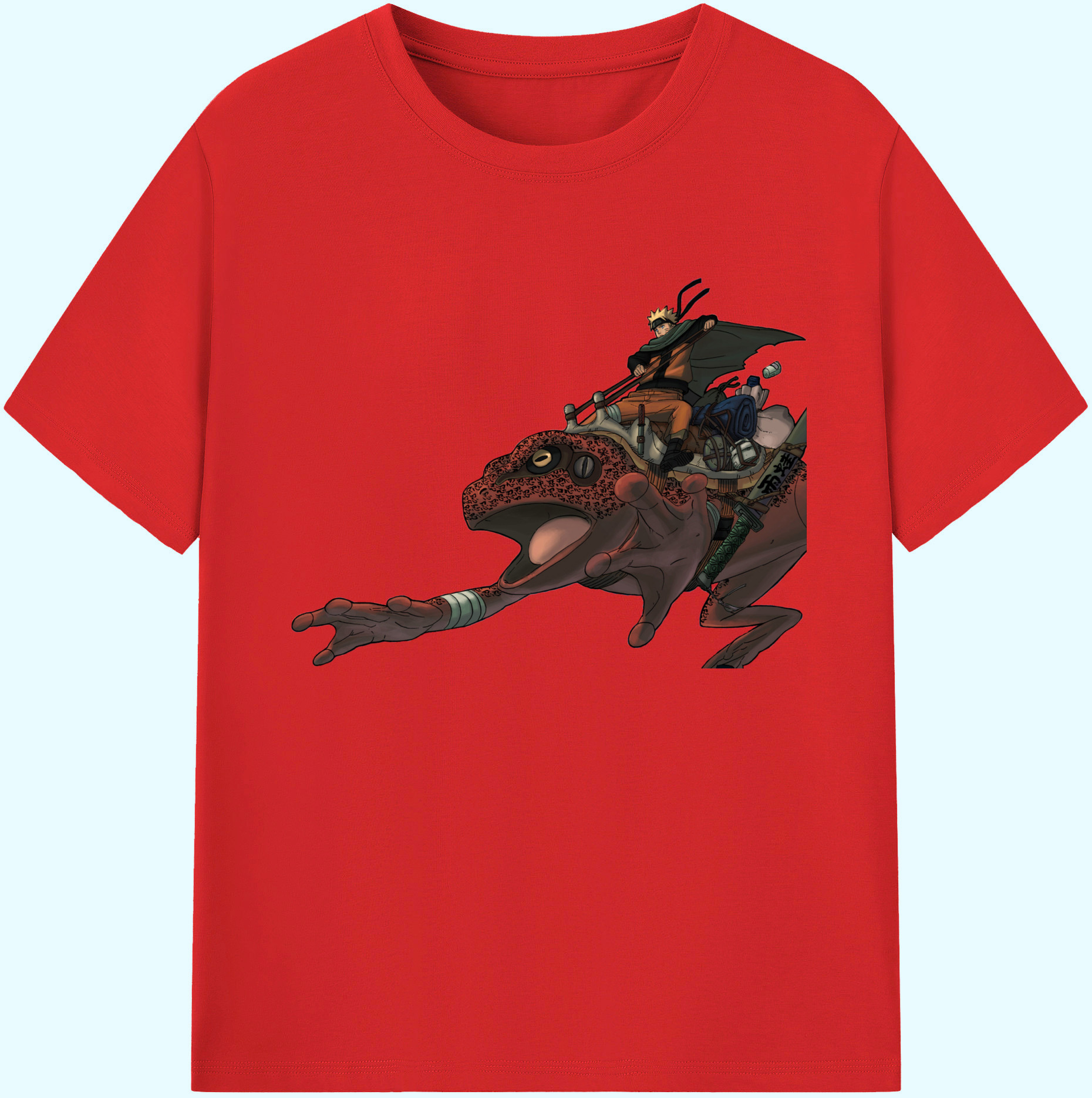 （画像用） NARUTO -ナルト- うずまき ナルト Uzumaki Naruto 綿100％ メンズ半袖Tシャツ｜肌触りやわらか＆通気性