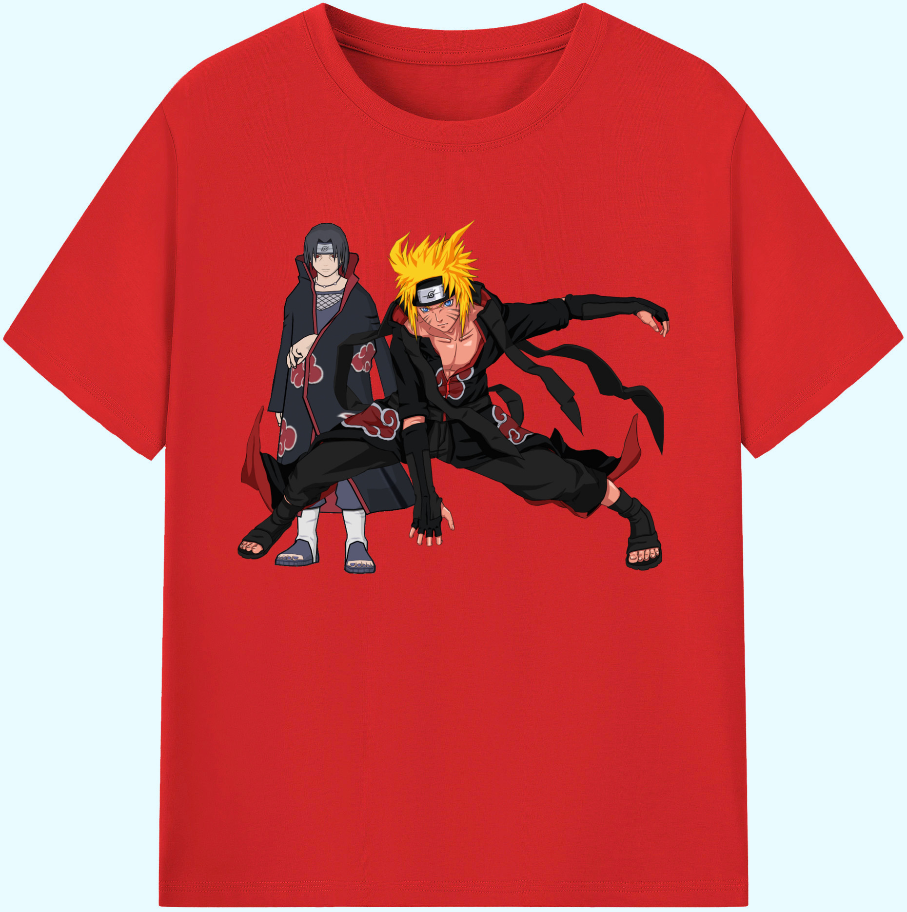 （画像用） NARUTO -ナルト- うずまき ナルト Uzumaki Naruto 綿100％ メンズ半袖Tシャツ｜肌触りやわらか＆通気性