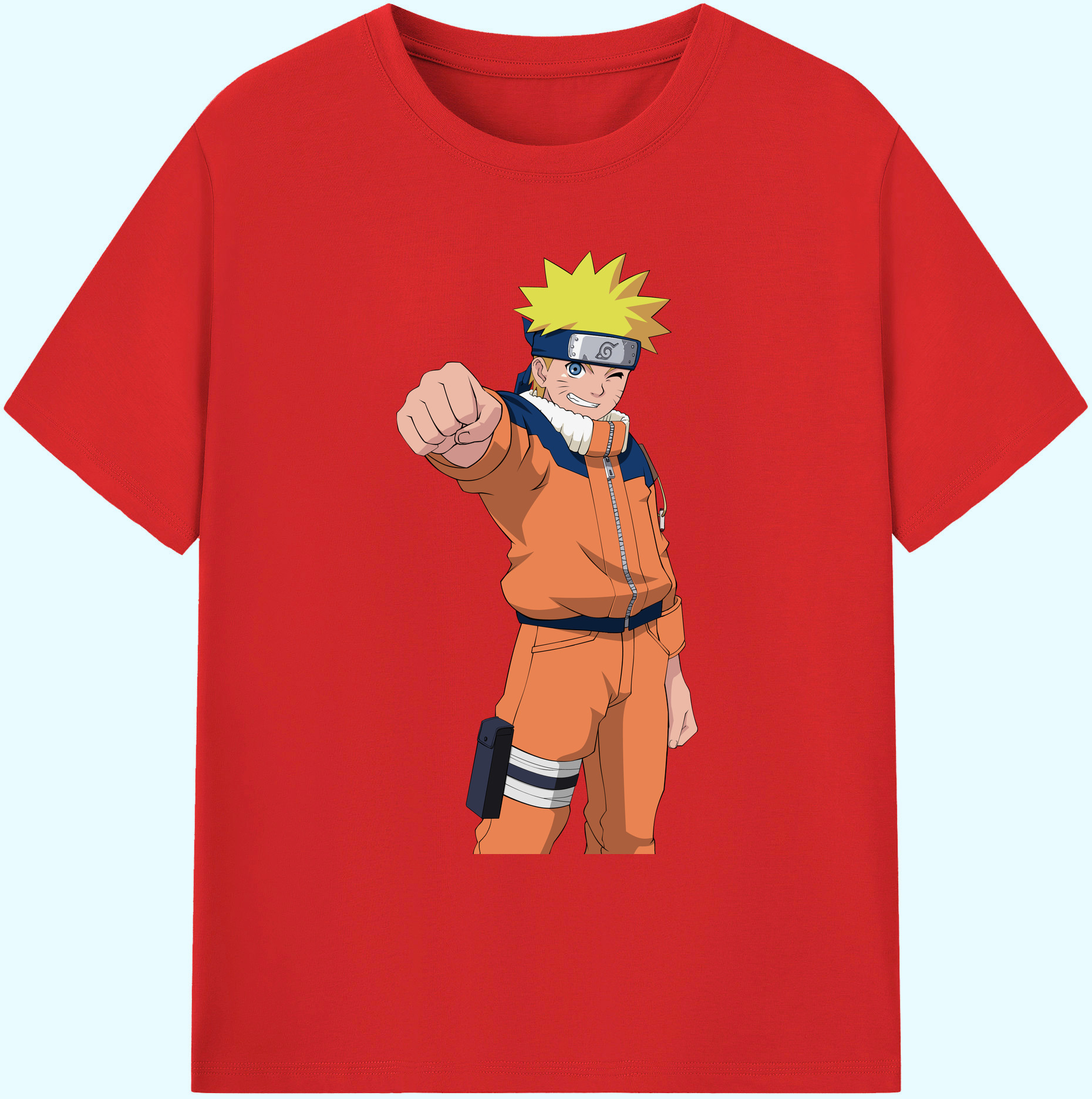 NARUTO -ナルト- うずまき ナルト Uzumaki Naruto 綿100％ メンズ半袖Tシャツ｜肌触りやわらか＆通気性