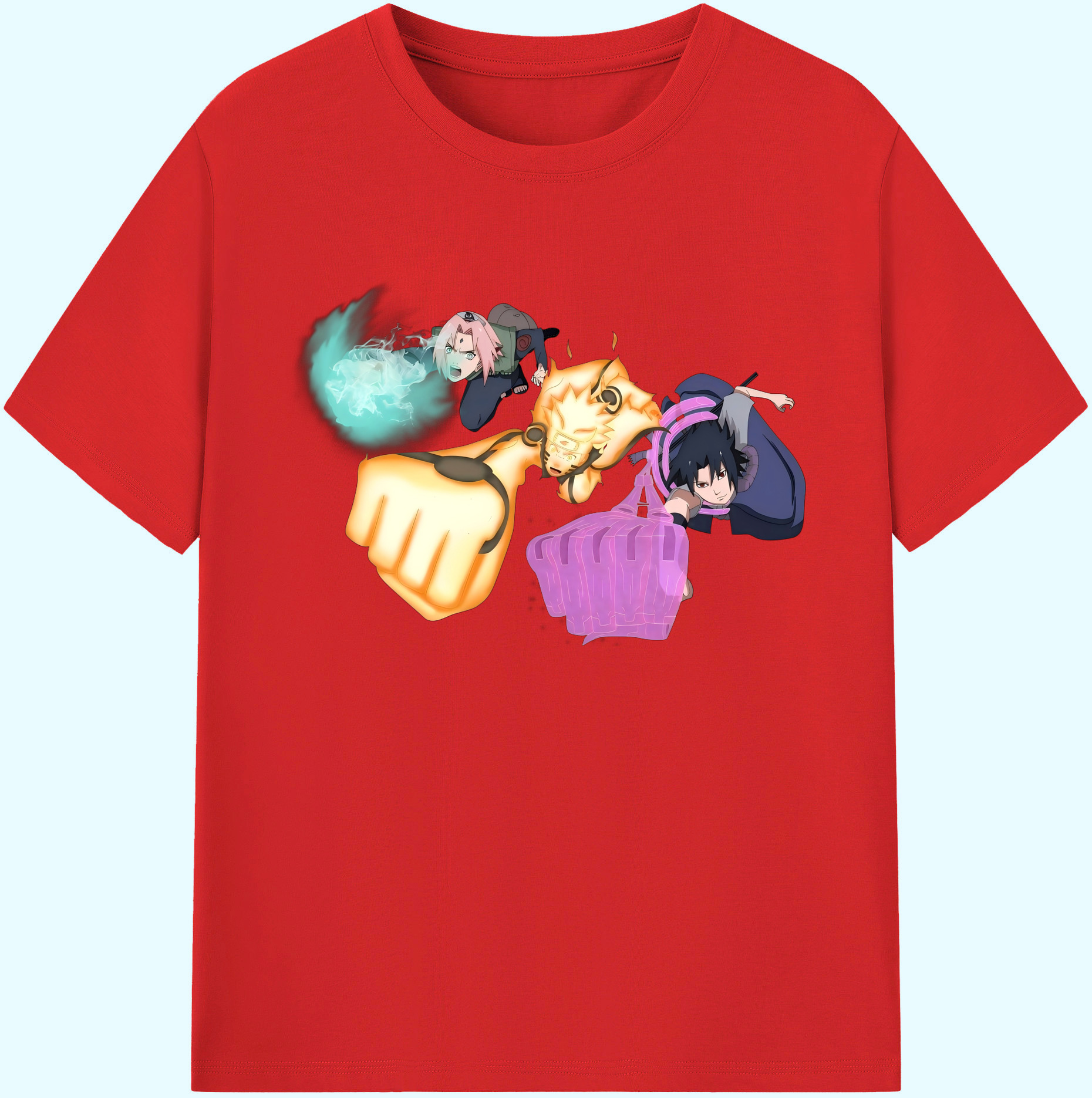 （画像用） NARUTO -ナルト- うずまき ナルト Uzumaki Naruto 綿100％ メンズ半袖Tシャツ｜肌触りやわらか＆通気性