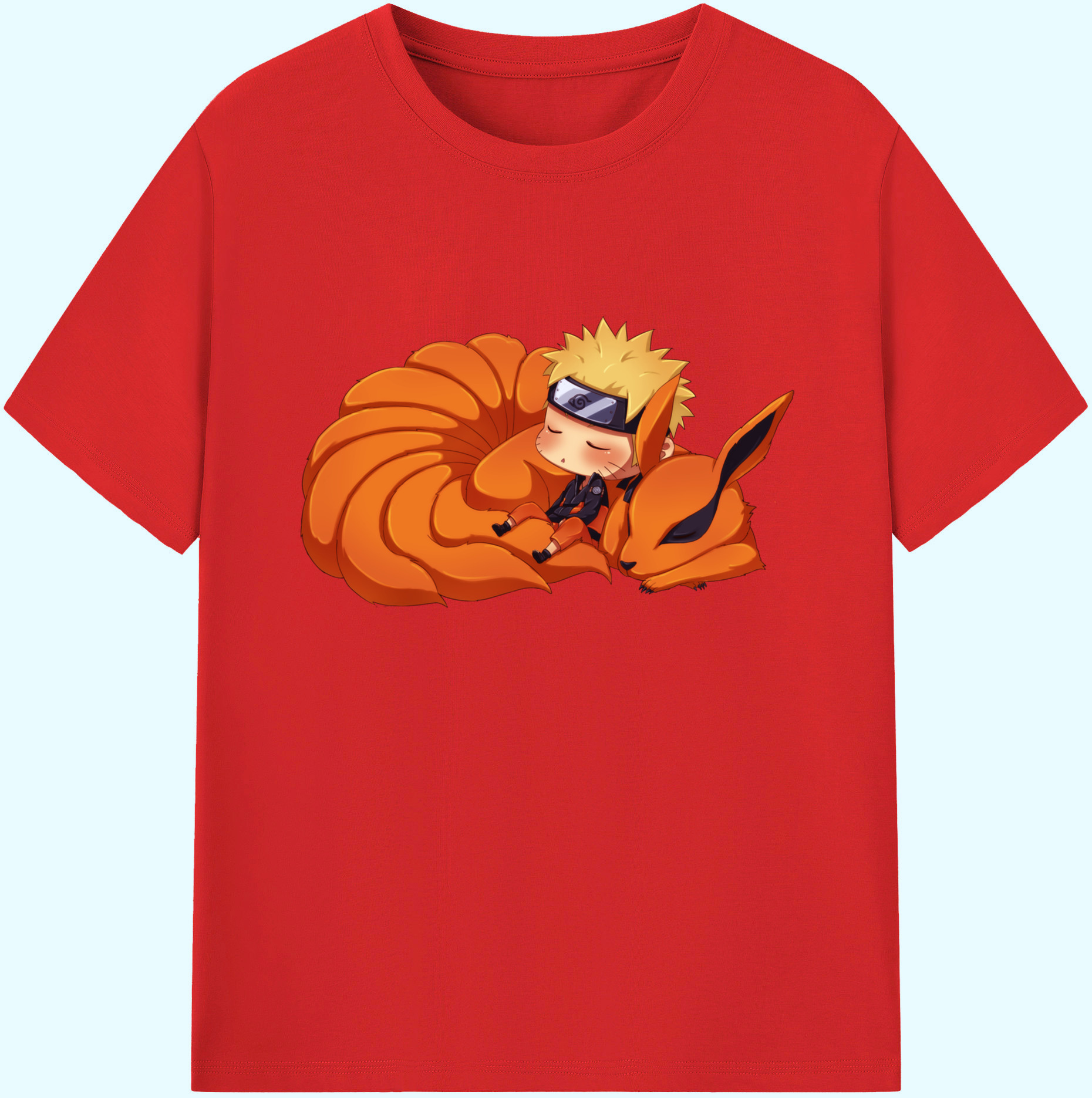 （画像用） NARUTO -ナルト- うずまき ナルト Uzumaki Naruto 綿100％ メンズ半袖Tシャツ｜肌触りやわらか＆通気性