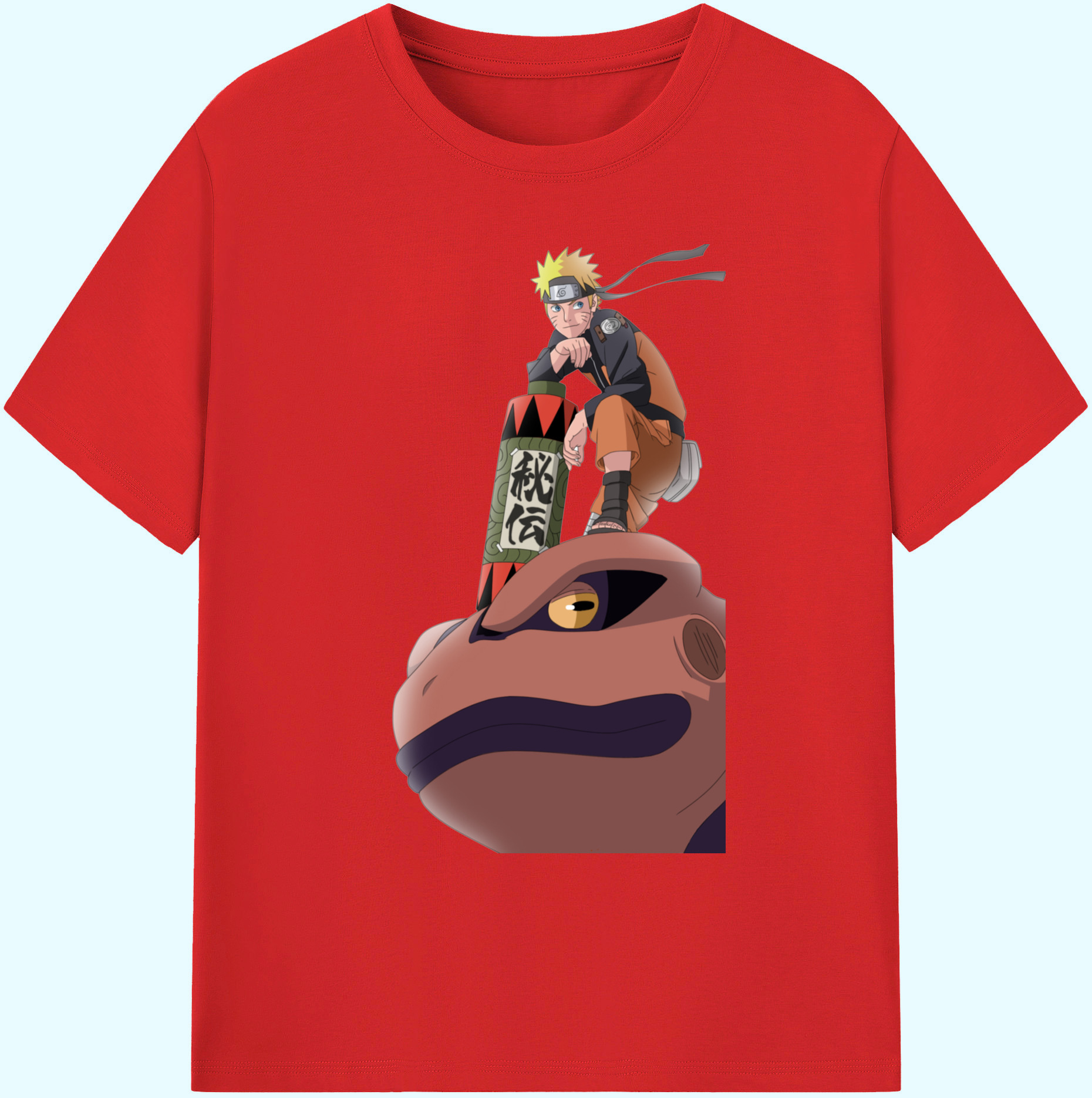（画像用） NARUTO -ナルト- うずまき ナルト Uzumaki Naruto 綿100％ メンズ半袖Tシャツ｜肌触りやわらか＆通気性