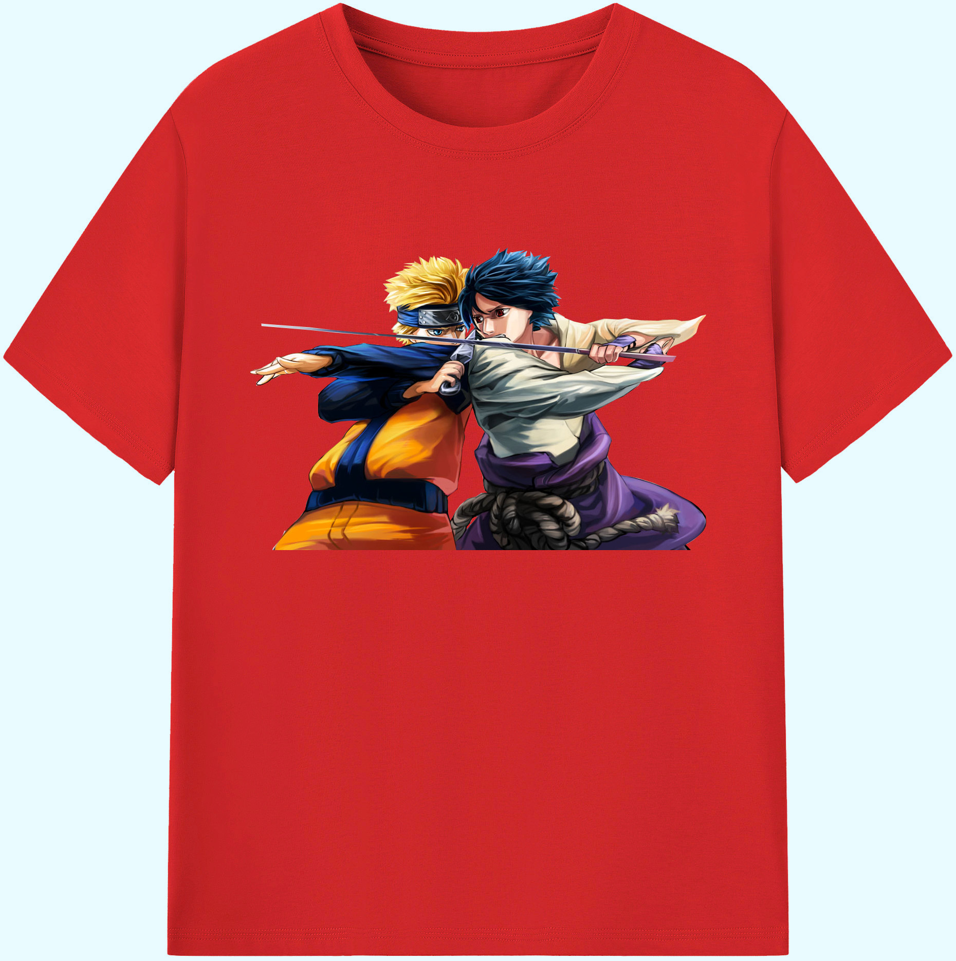 （画像用） NARUTO -ナルト- うずまき ナルト Uzumaki Naruto 綿100％ メンズ半袖Tシャツ｜肌触りやわらか＆通気性