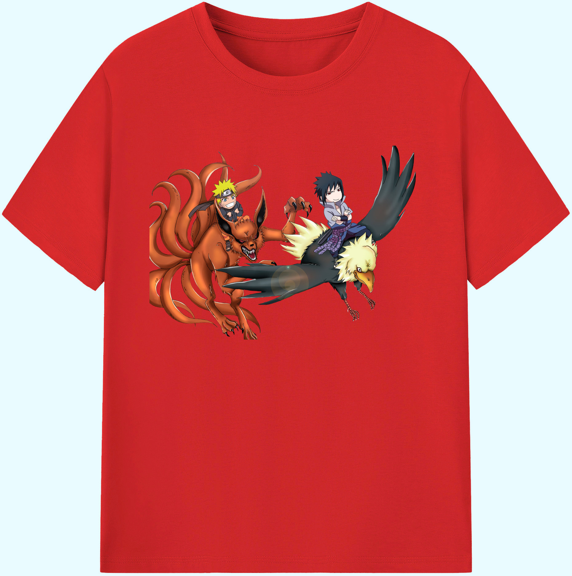 （画像用） NARUTO -ナルト- うずまき ナルト Uzumaki Naruto 綿100％ メンズ半袖Tシャツ｜肌触りやわらか＆通気性