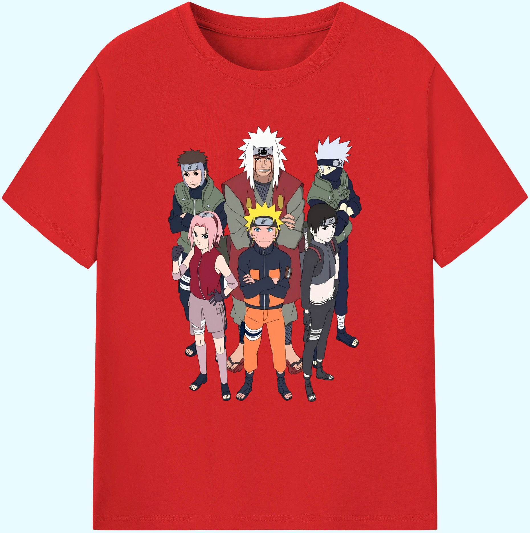 （画像用） NARUTO -ナルト- うずまき ナルト Uzumaki Naruto 綿100％ メンズ半袖Tシャツ｜肌触りやわらか＆通気性