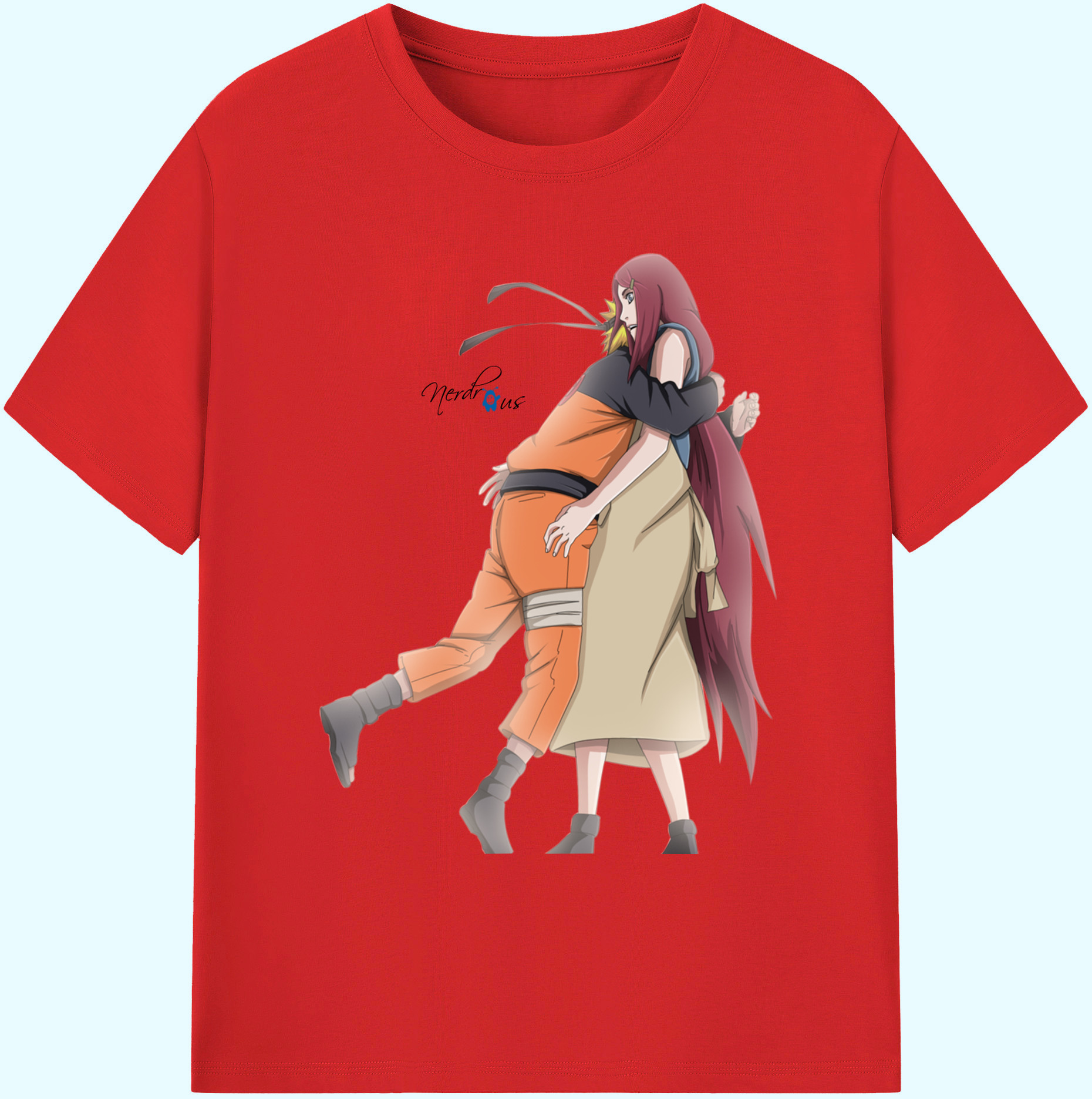 （画像用） NARUTO -ナルト- うずまき ナルト Uzumaki Naruto 綿100％ メンズ半袖Tシャツ｜肌触りやわらか＆通気性