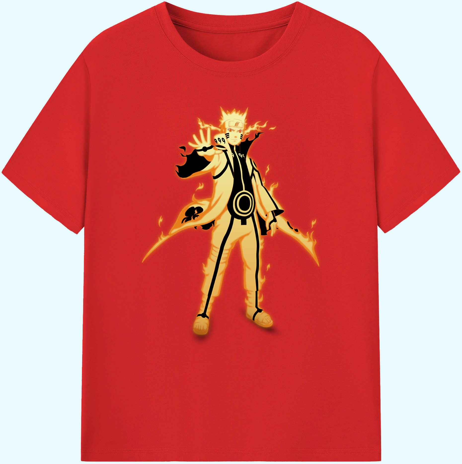 （画像用） NARUTO -ナルト- うずまき ナルト Uzumaki Naruto 綿100％ メンズ半袖Tシャツ｜肌触りやわらか＆通気性