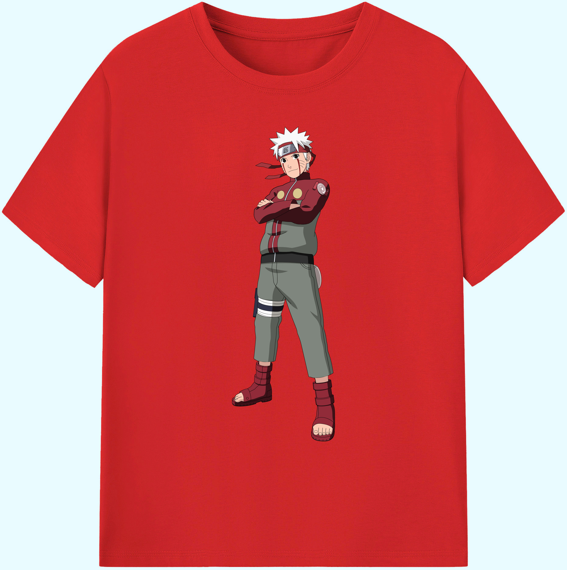 （画像用） NARUTO -ナルト- うずまき ナルト Uzumaki Naruto 綿100％ メンズ半袖Tシャツ｜肌触りやわらか＆通気性