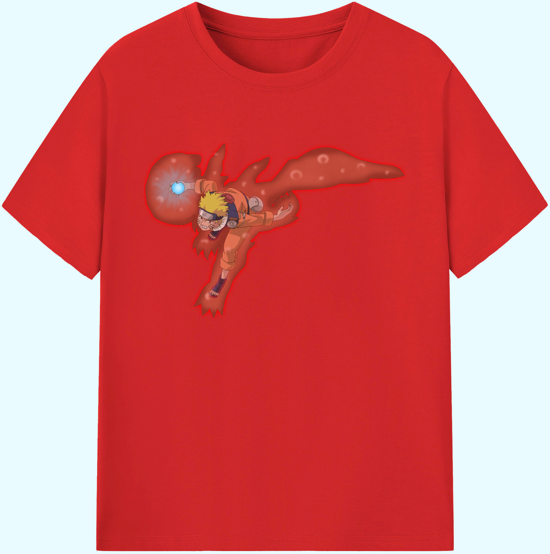 （画像用） NARUTO -ナルト- うずまき ナルト Uzumaki Naruto 綿100％ メンズ半袖Tシャツ｜肌触りやわらか＆通気性