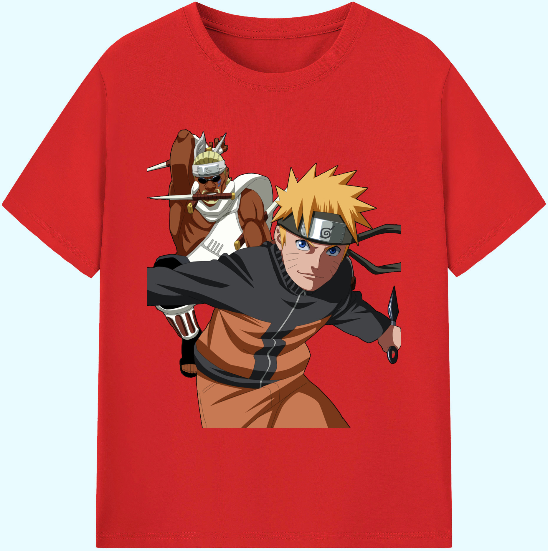 （画像用） NARUTO -ナルト- うずまき ナルト Uzumaki Naruto 綿100％ メンズ半袖Tシャツ｜肌触りやわらか＆通気性