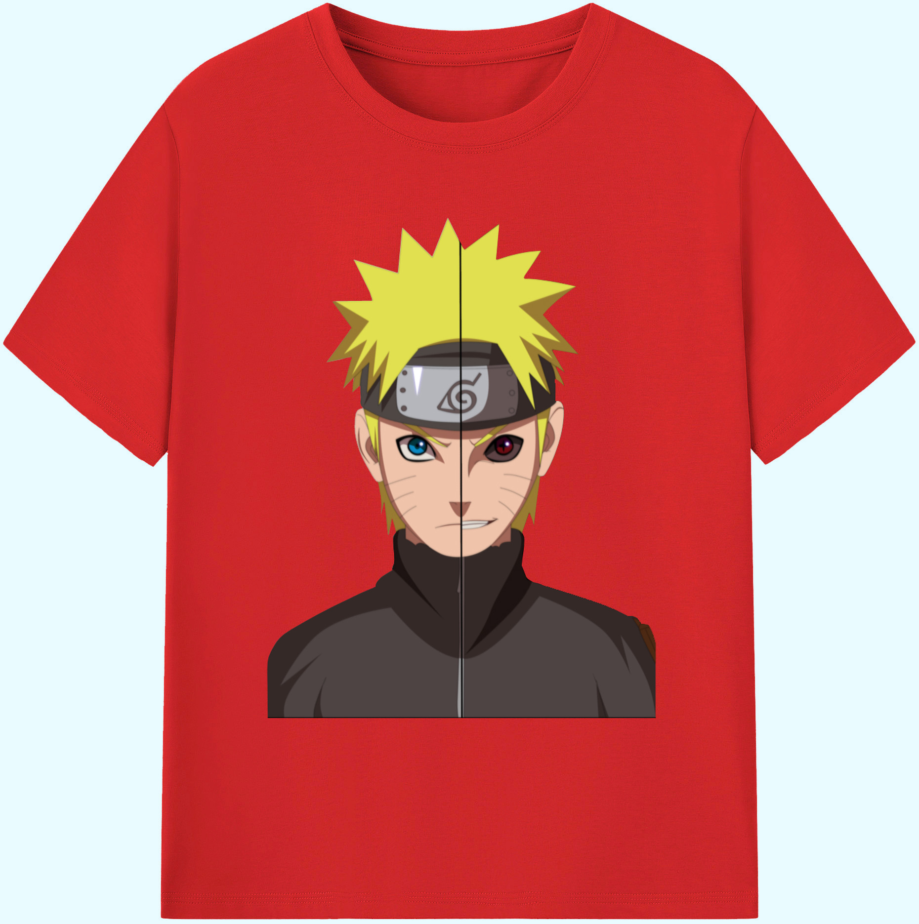（画像用） NARUTO -ナルト- うずまき ナルト Uzumaki Naruto 綿100％ メンズ半袖Tシャツ｜肌触りやわらか＆通気性