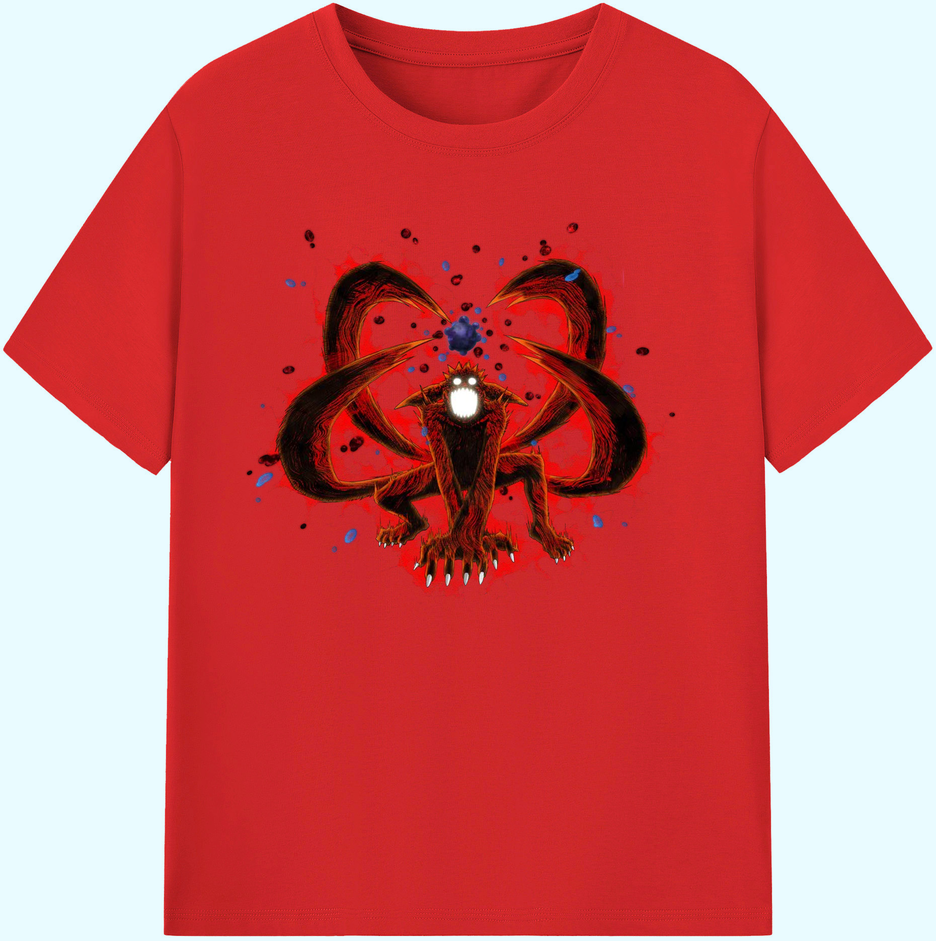 （画像用） NARUTO -ナルト- うずまき ナルト Uzumaki Naruto 綿100％ メンズ半袖Tシャツ｜肌触りやわらか＆通気性
