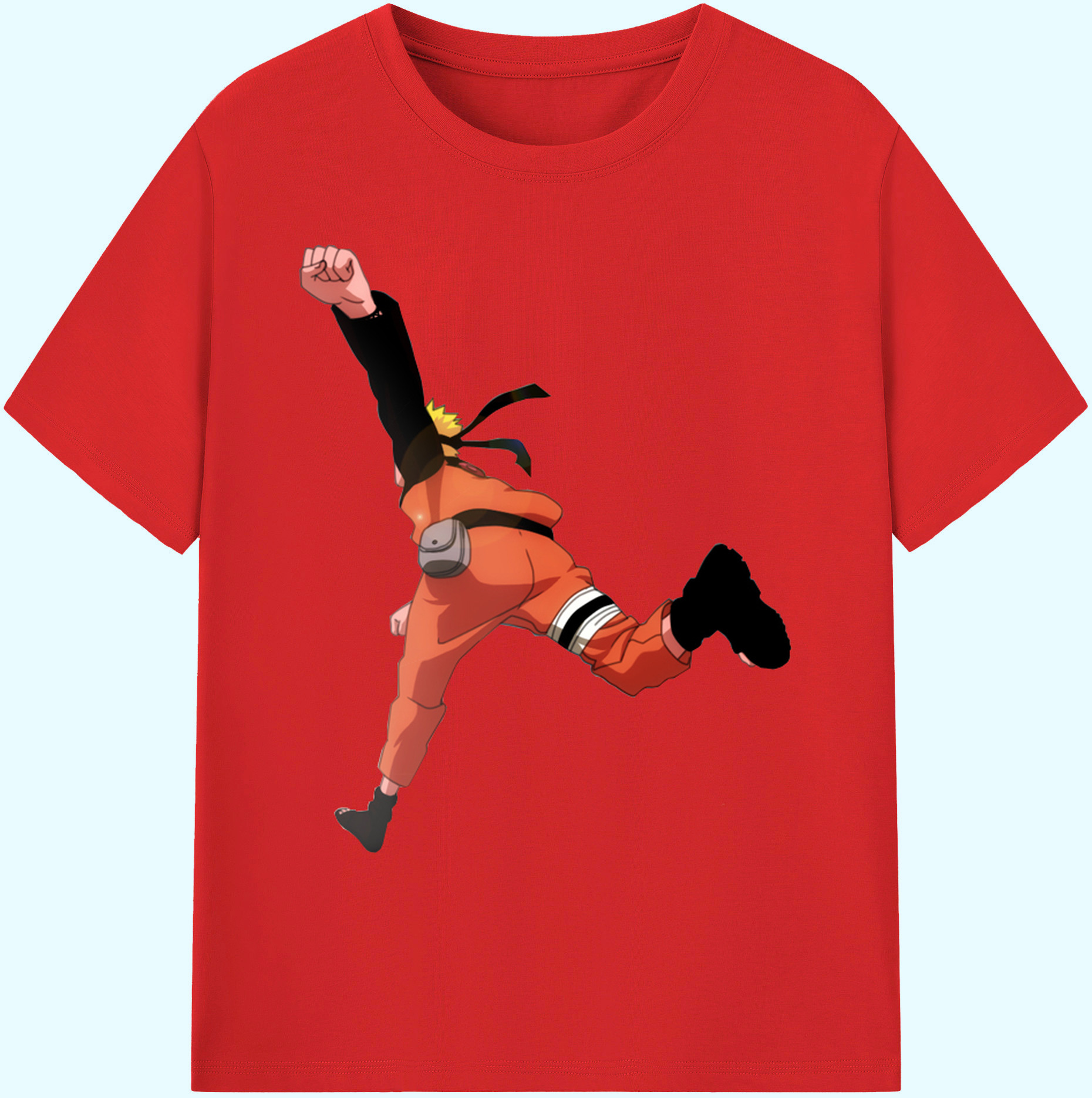（画像用） NARUTO -ナルト- うずまき ナルト Uzumaki Naruto 綿100％ メンズ半袖Tシャツ｜肌触りやわらか＆通気性