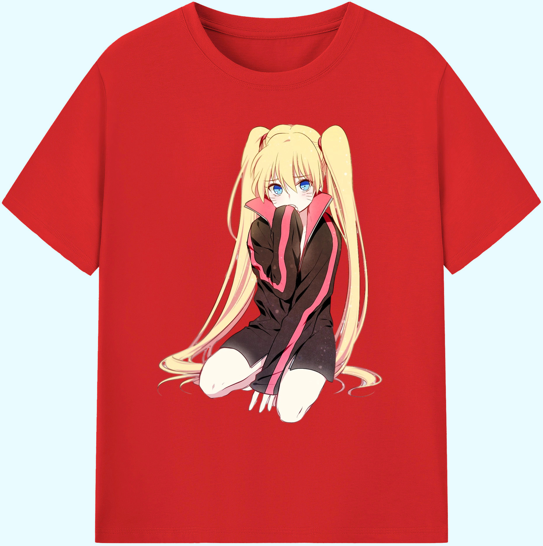 （画像用） NARUTO -ナルト- うずまき ナルト Uzumaki Naruto 綿100％ メンズ半袖Tシャツ｜肌触りやわらか＆通気性