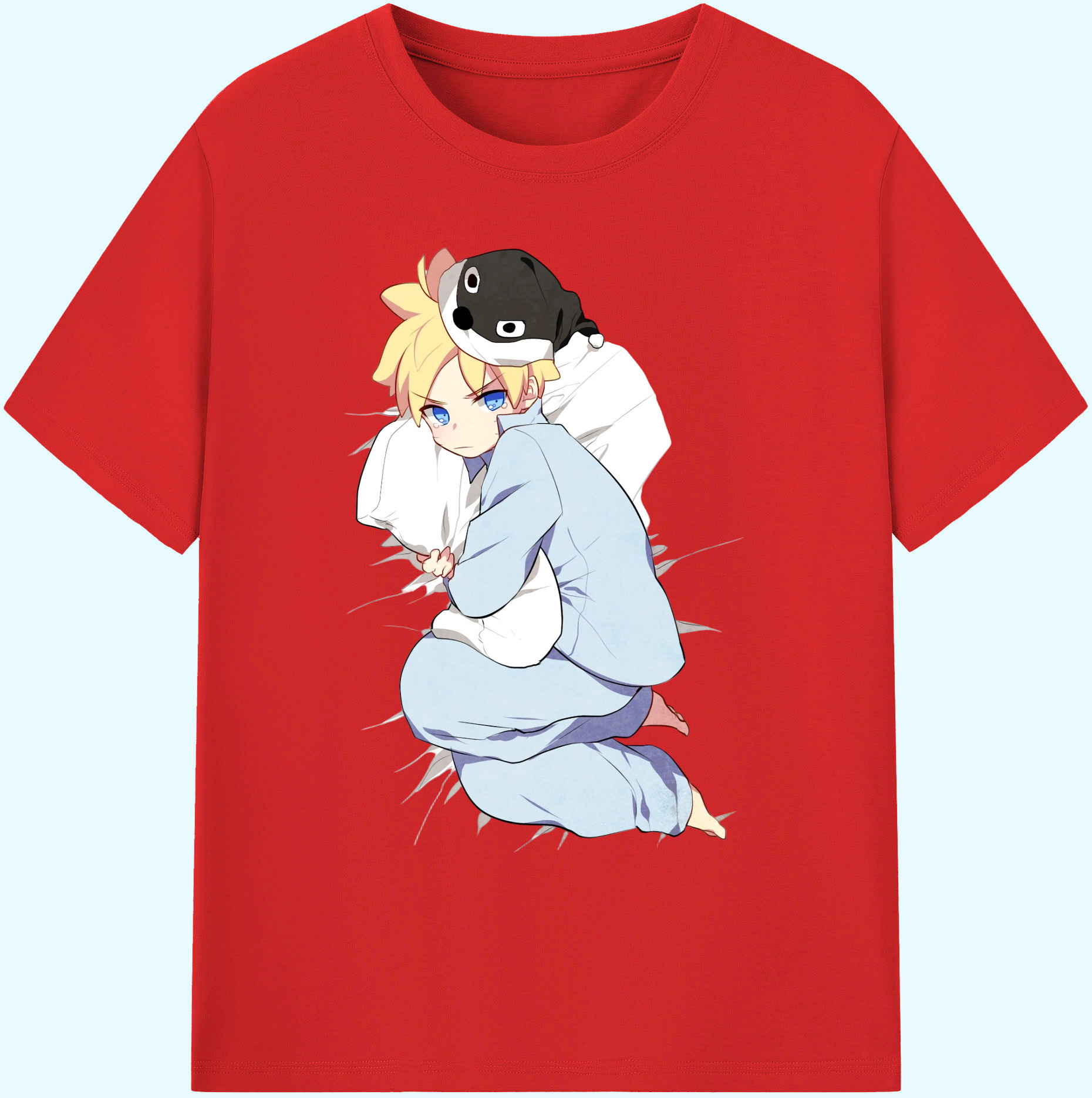 （画像用） NARUTO -ナルト- うずまき ナルト Uzumaki Naruto 綿100％ メンズ半袖Tシャツ｜肌触りやわらか＆通気性