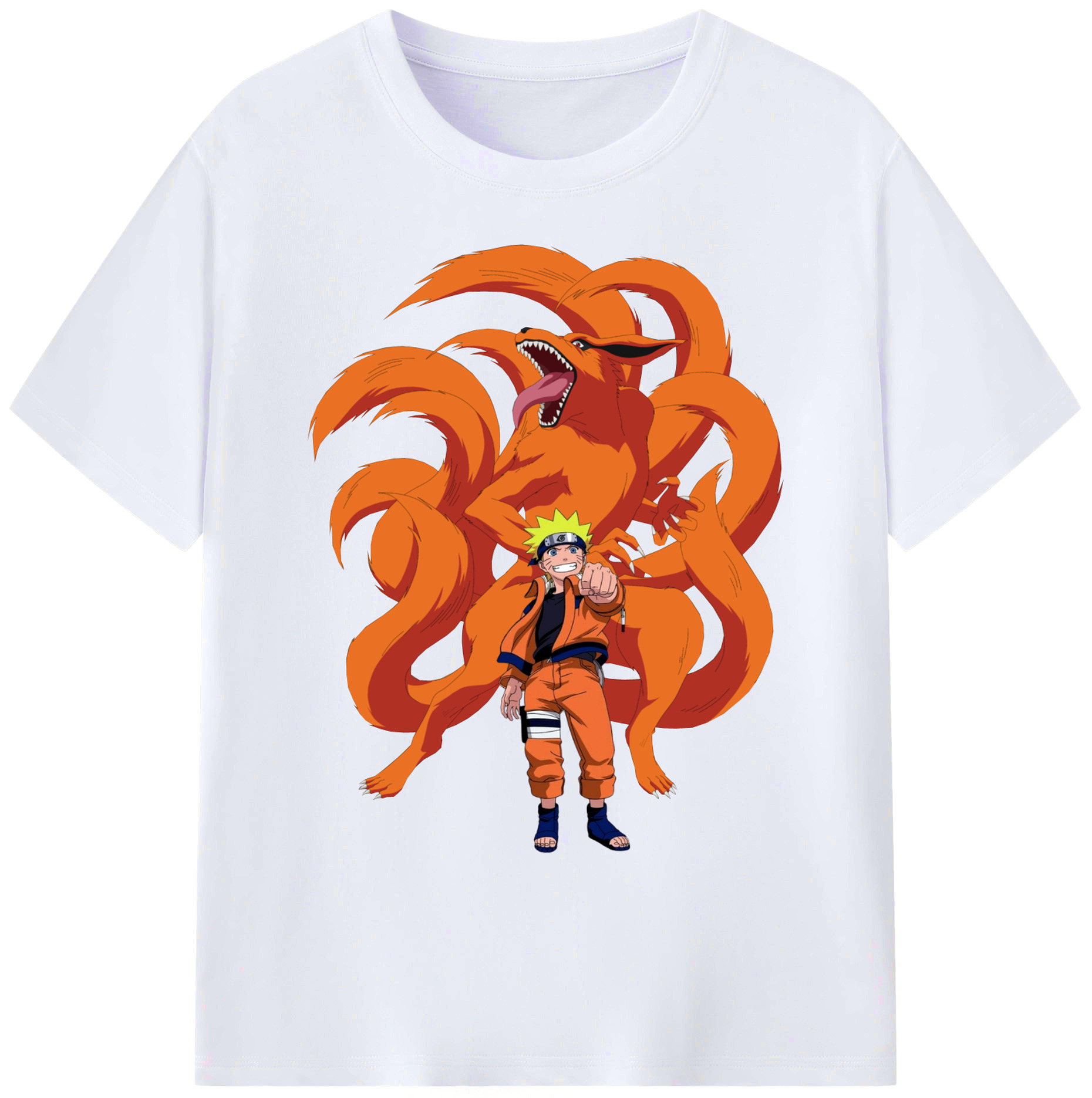（画像用） NARUTO -ナルト- うずまき ナルト Uzumaki Naruto 綿100％ メンズ半袖Tシャツ｜肌触りやわらか＆通気性