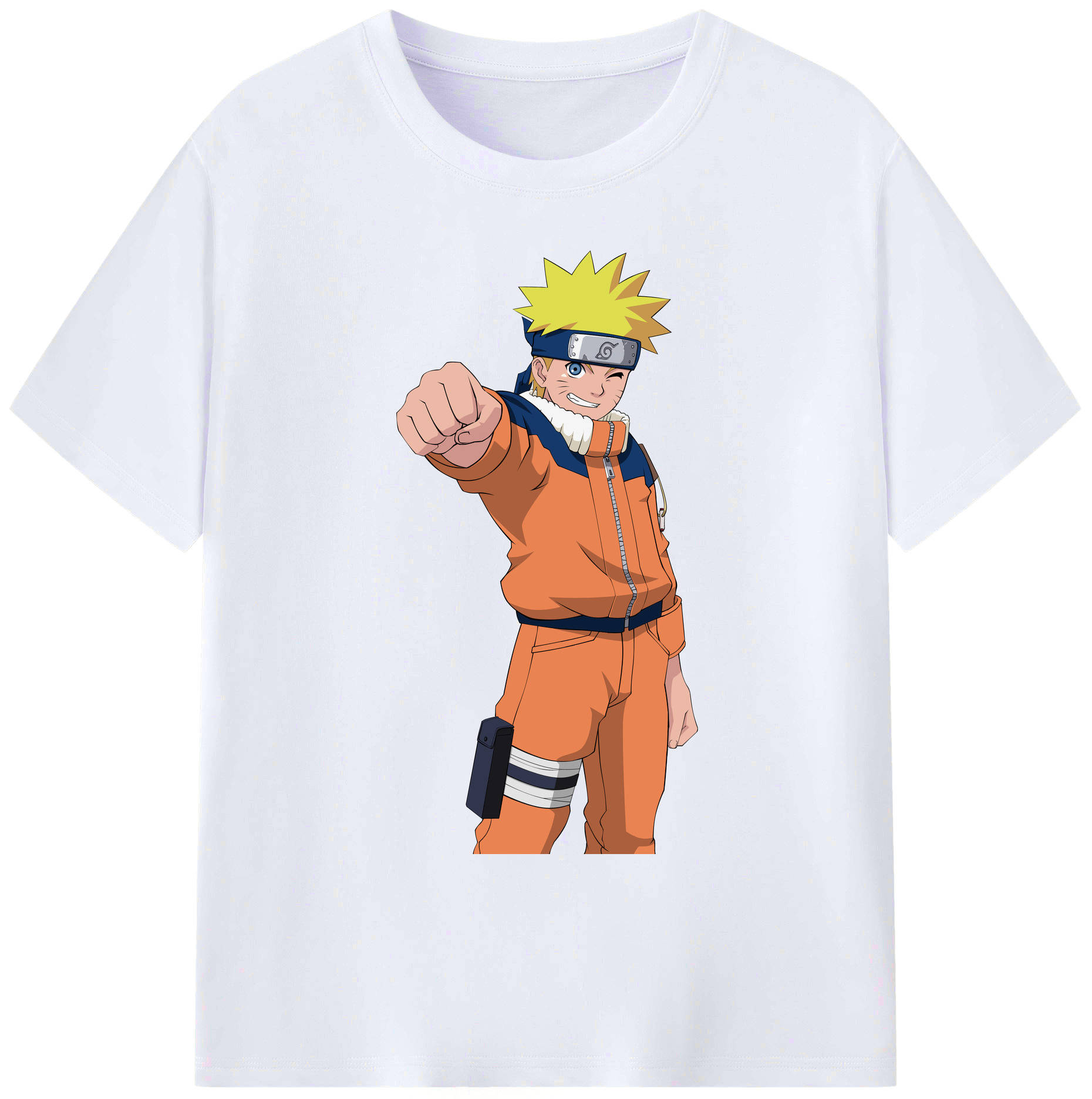 （画像用） NARUTO -ナルト- うずまき ナルト Uzumaki Naruto 綿100％ メンズ半袖Tシャツ｜肌触りやわらか＆通気性