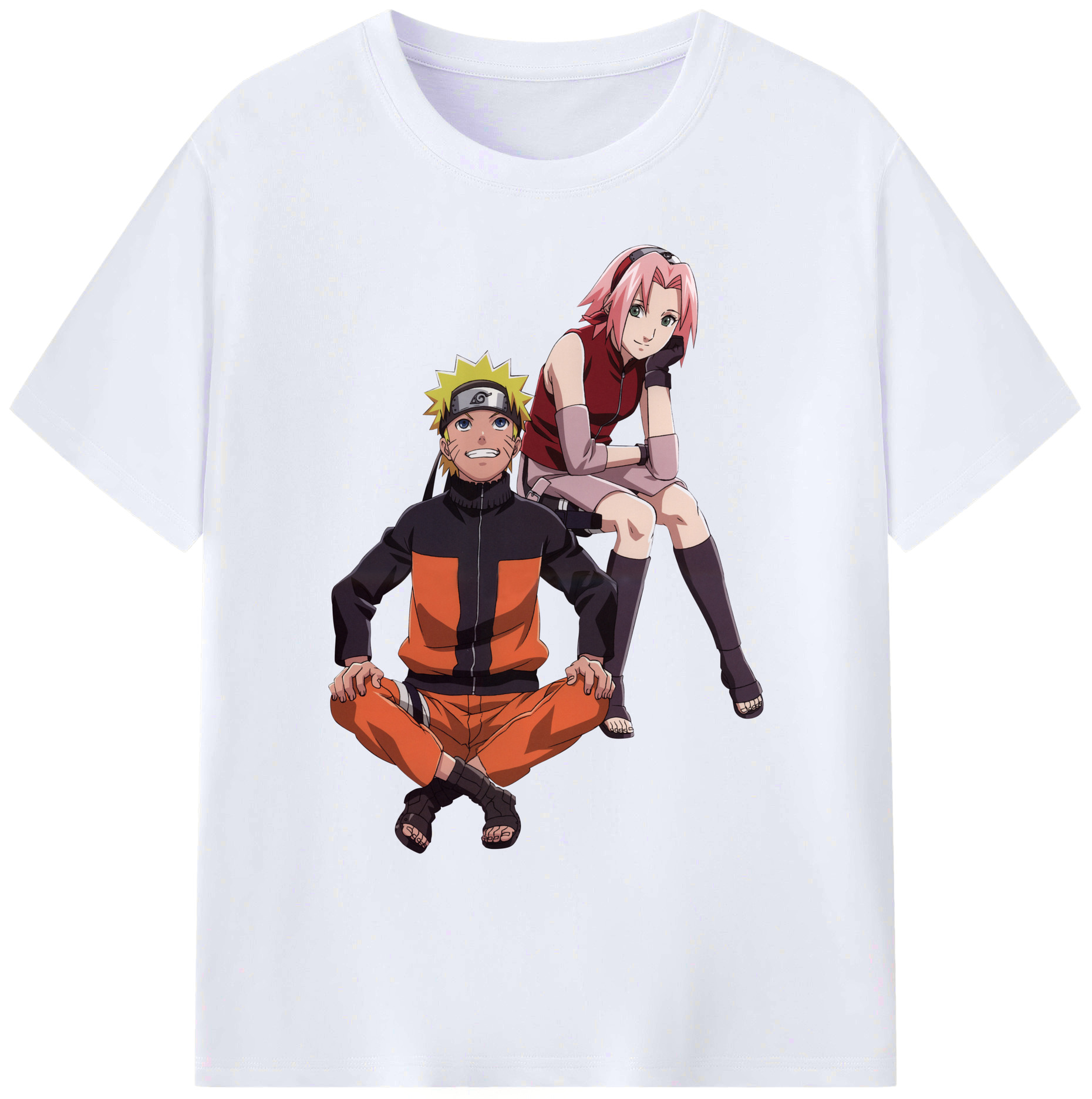 （画像用） NARUTO -ナルト- うずまき ナルト Uzumaki Naruto 綿100％ メンズ半袖Tシャツ｜肌触りやわらか＆通気性