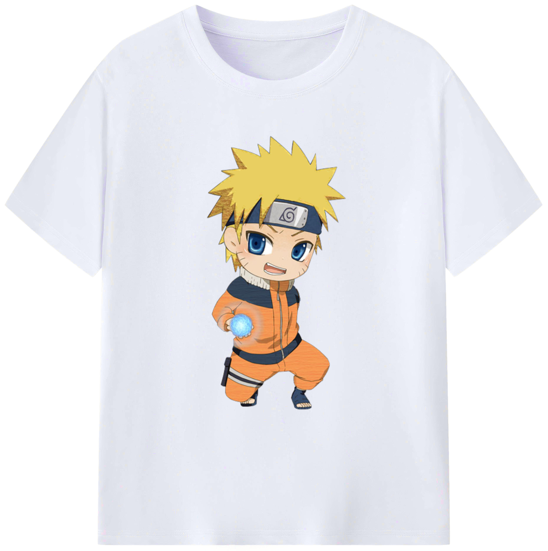 （画像用） NARUTO -ナルト- うずまき ナルト Uzumaki Naruto 綿100％ メンズ半袖Tシャツ｜肌触りやわらか＆通気性