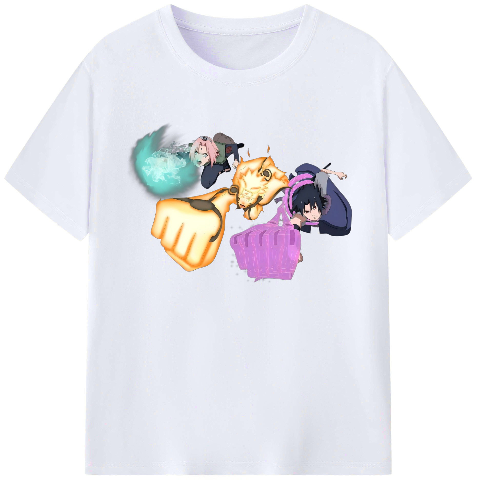 （画像用） NARUTO -ナルト- うずまき ナルト Uzumaki Naruto 綿100％ メンズ半袖Tシャツ｜肌触りやわらか＆通気性