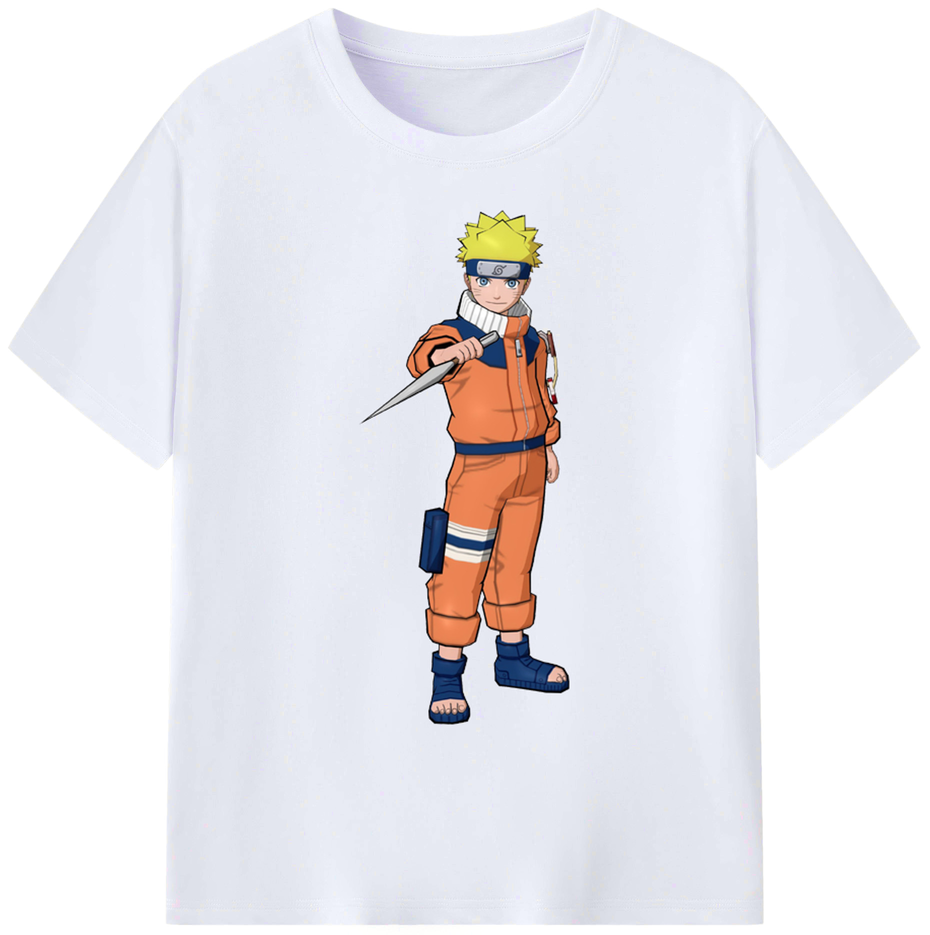 （画像用） NARUTO -ナルト- うずまき ナルト Uzumaki Naruto 綿100％ メンズ半袖Tシャツ｜肌触りやわらか＆通気性