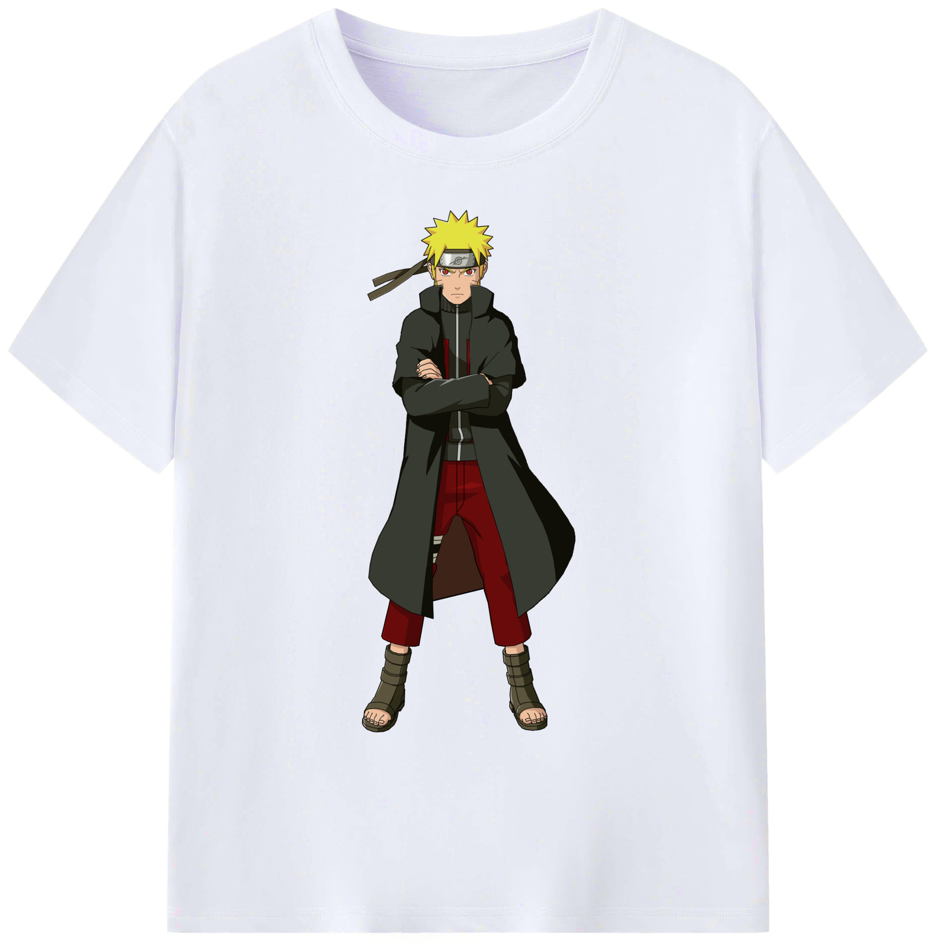 （画像用） NARUTO -ナルト- うずまき ナルト Uzumaki Naruto 綿100％ メンズ半袖Tシャツ｜肌触りやわらか＆通気性