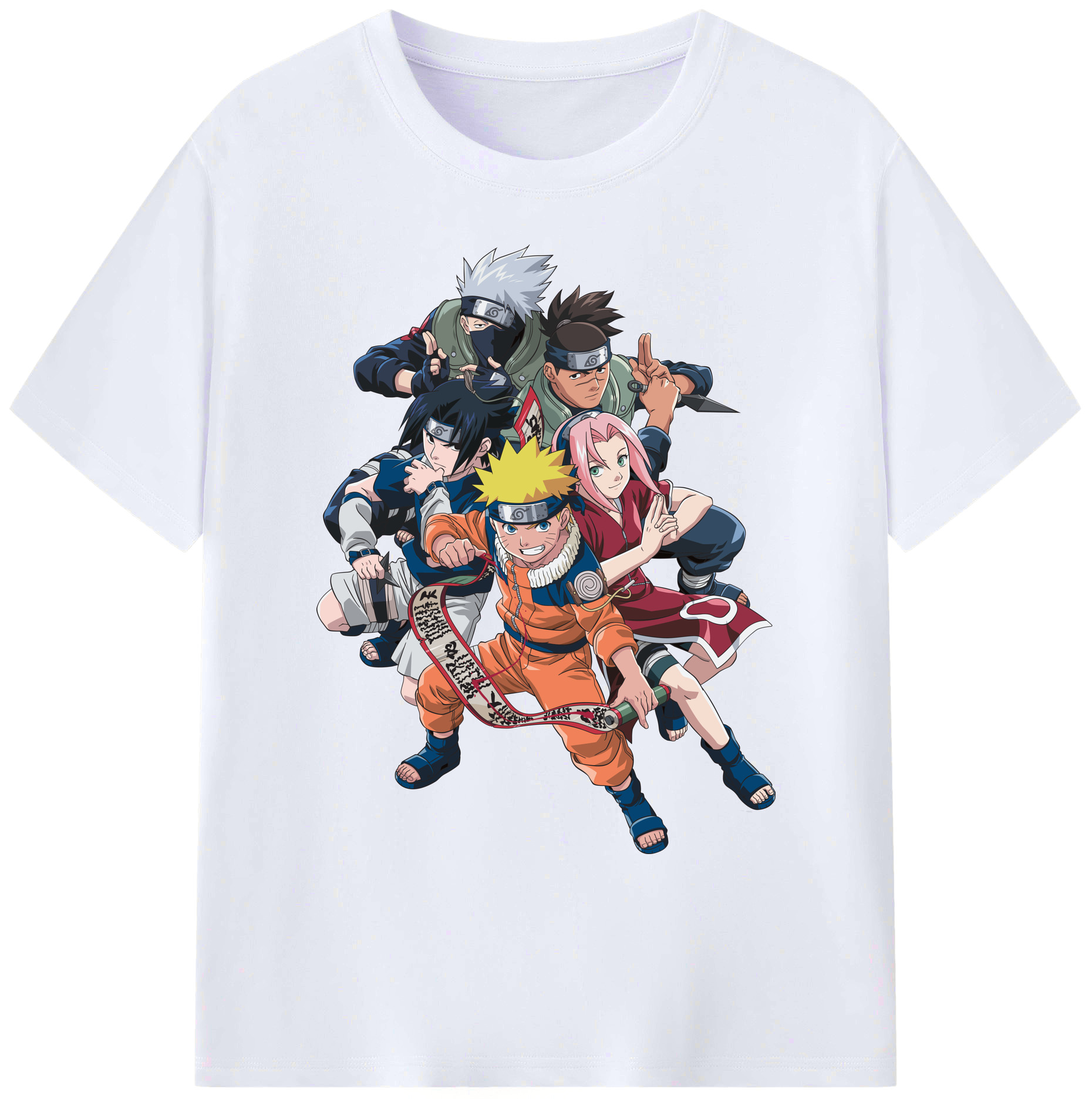 （画像用） NARUTO -ナルト- うずまき ナルト Uzumaki Naruto 綿100％ メンズ半袖Tシャツ｜肌触りやわらか＆通気性