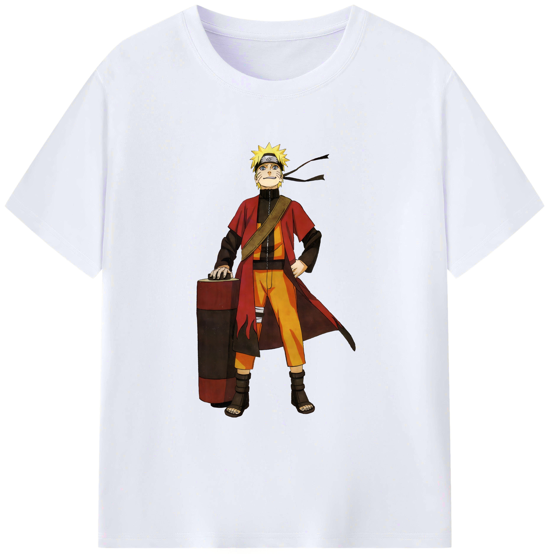 （画像用） NARUTO -ナルト- うずまき ナルト Uzumaki Naruto 綿100％ メンズ半袖Tシャツ｜肌触りやわらか＆通気性