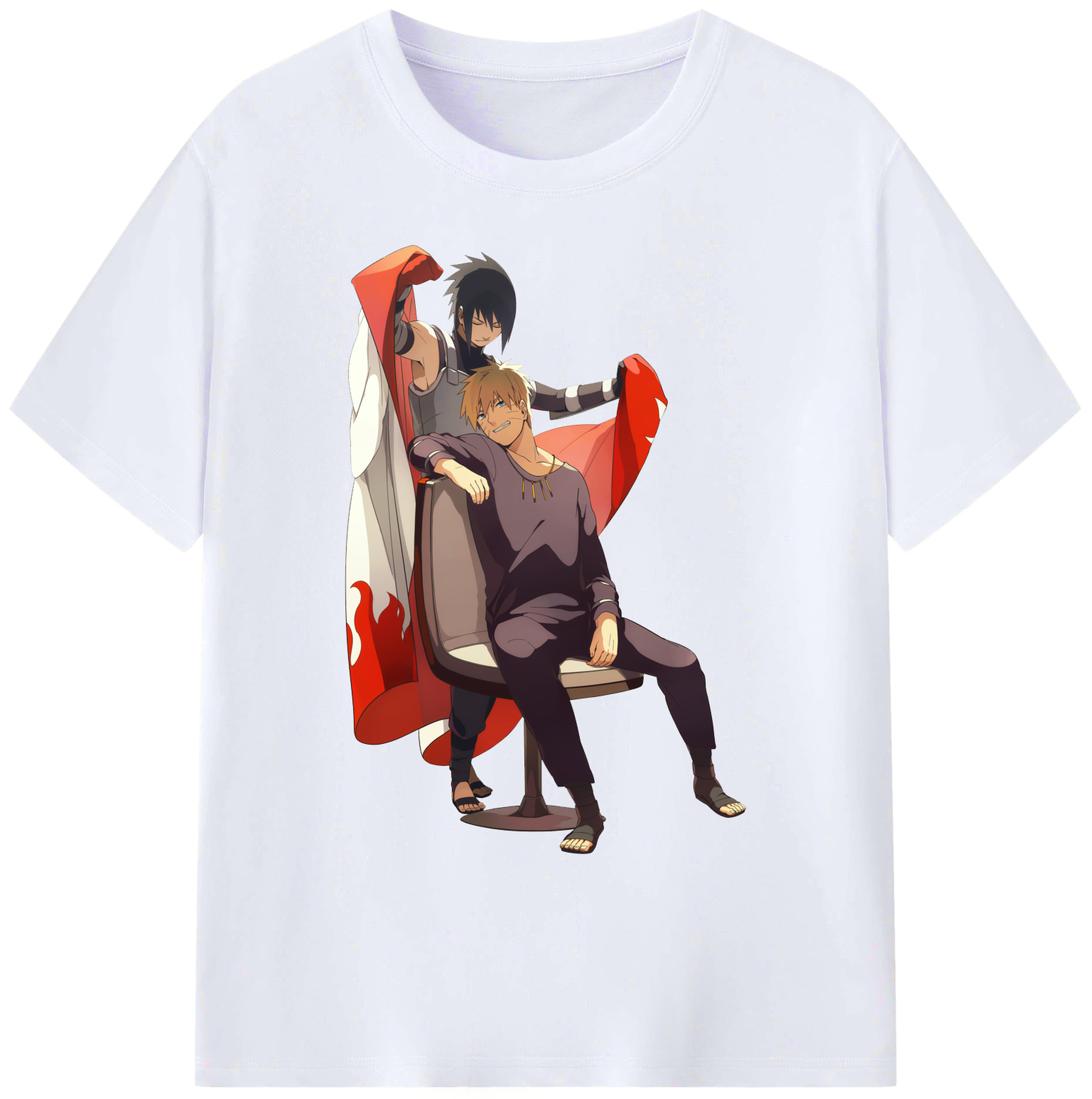 （画像用） NARUTO -ナルト- うずまき ナルト Uzumaki Naruto 綿100％ メンズ半袖Tシャツ｜肌触りやわらか＆通気性