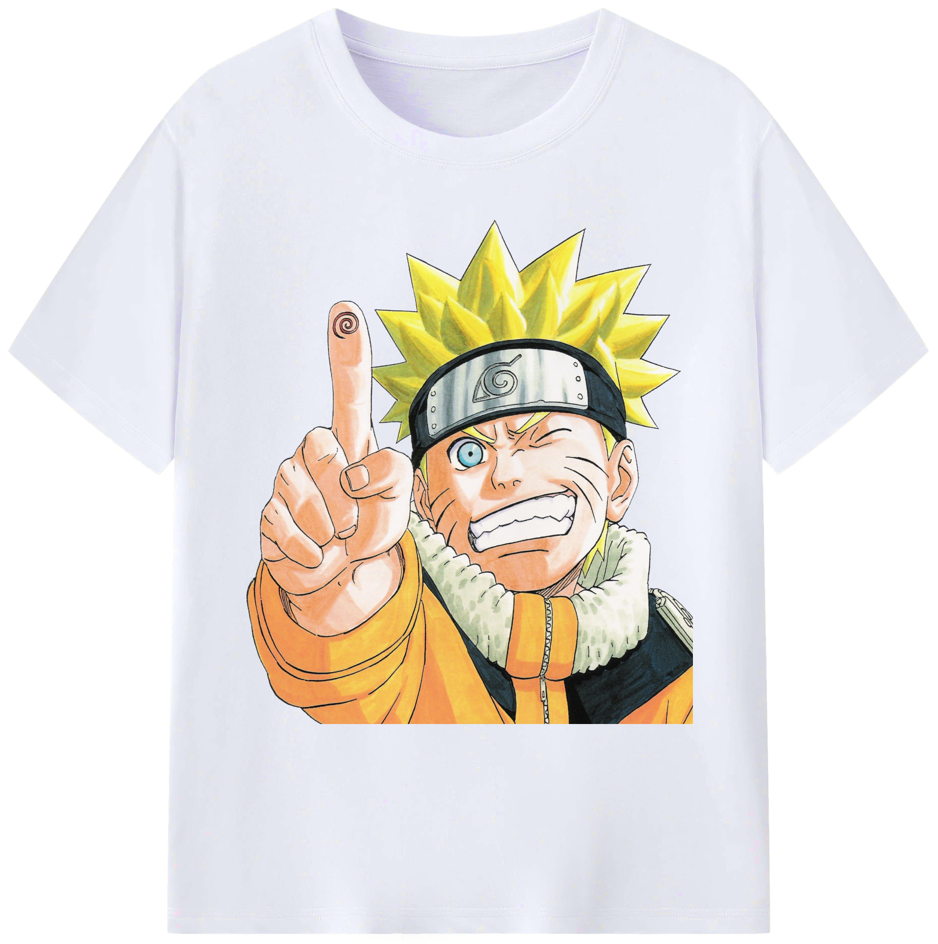 （画像用） NARUTO -ナルト- うずまき ナルト Uzumaki Naruto 綿100％ メンズ半袖Tシャツ｜肌触りやわらか＆通気性