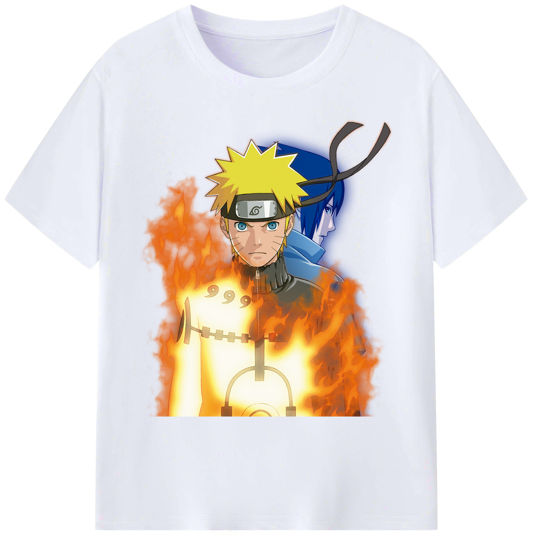 （画像用） NARUTO -ナルト- うずまき ナルト Uzumaki Naruto 綿100％ メンズ半袖Tシャツ｜肌触りやわらか＆通気性