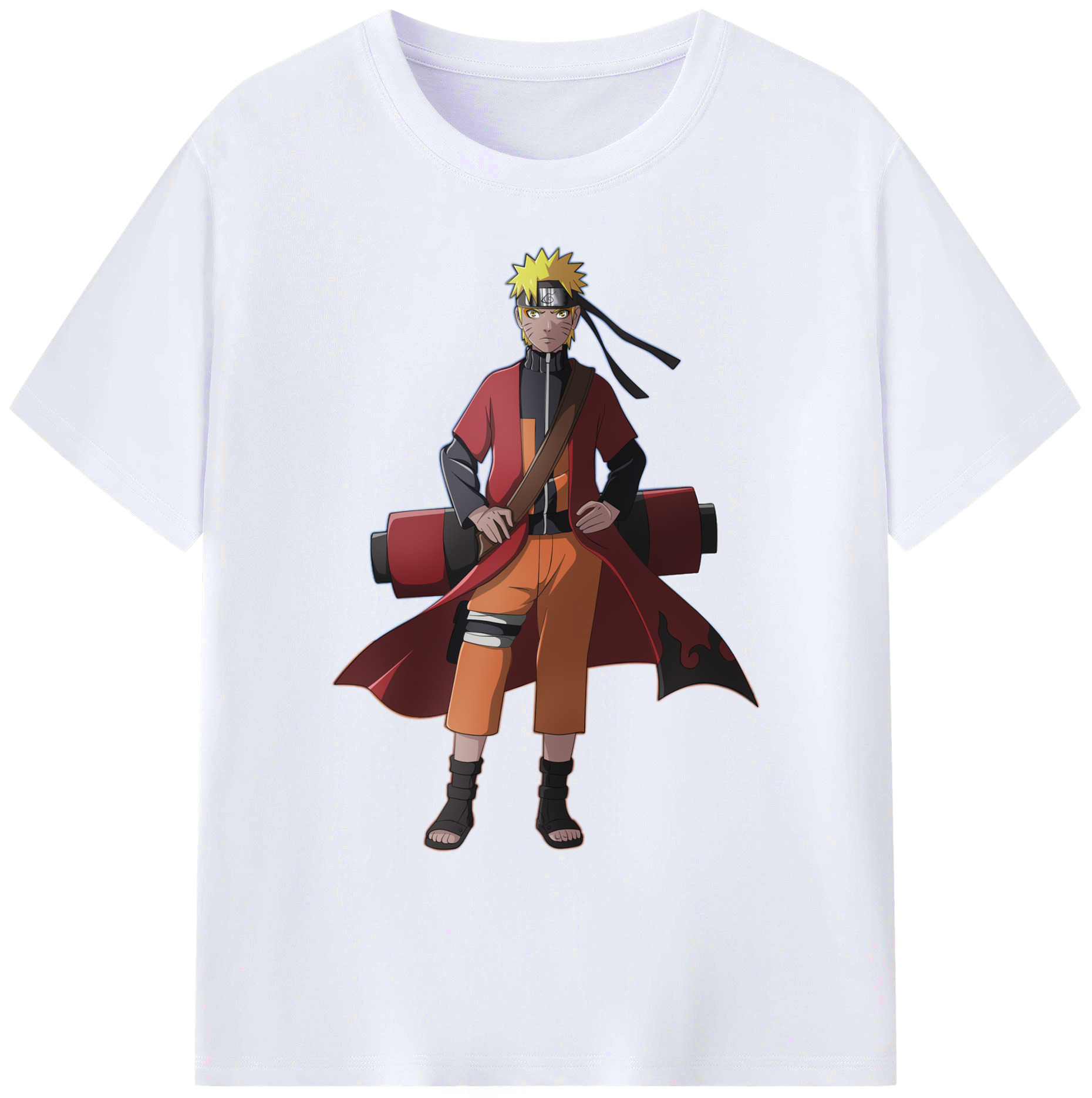 （画像用） NARUTO -ナルト- うずまき ナルト Uzumaki Naruto 綿100％ メンズ半袖Tシャツ｜肌触りやわらか＆通気性
