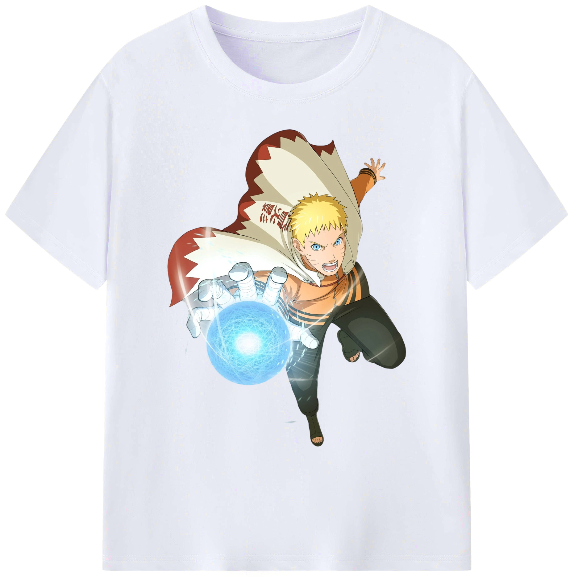 （画像用） NARUTO -ナルト- うずまき ナルト Uzumaki Naruto 綿100％ メンズ半袖Tシャツ｜肌触りやわらか＆通気性