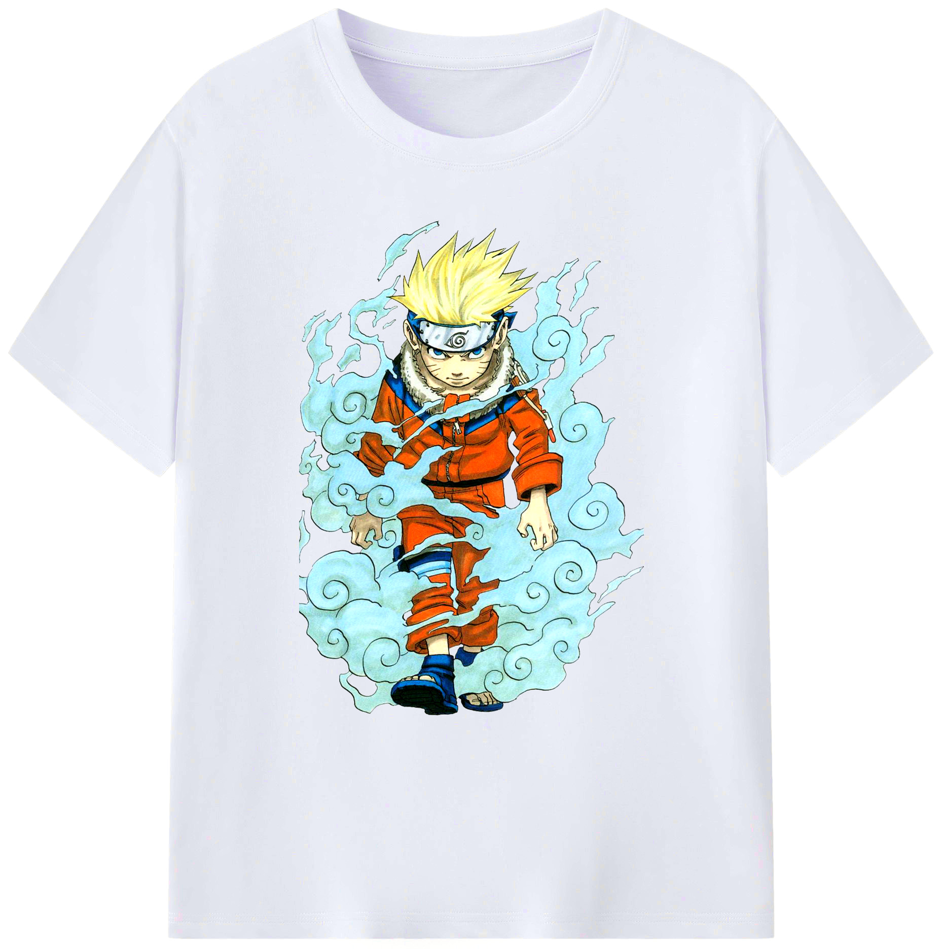 （画像用） NARUTO -ナルト- うずまき ナルト Uzumaki Naruto 綿100％ メンズ半袖Tシャツ｜肌触りやわらか＆通気性