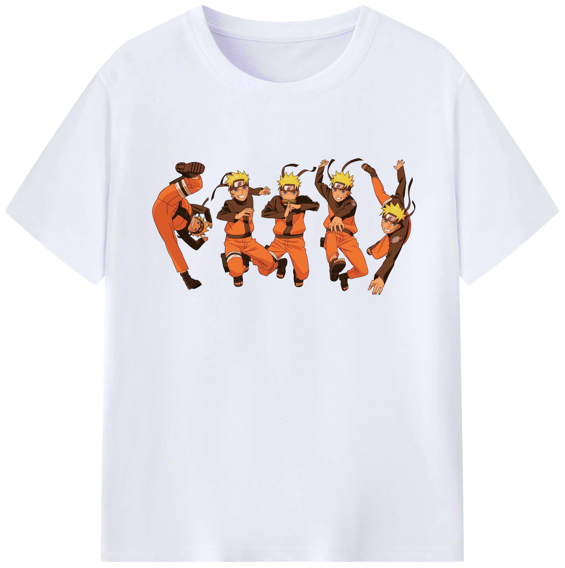 （画像用） NARUTO -ナルト- うずまき ナルト Uzumaki Naruto 綿100％ メンズ半袖Tシャツ｜肌触りやわらか＆通気性