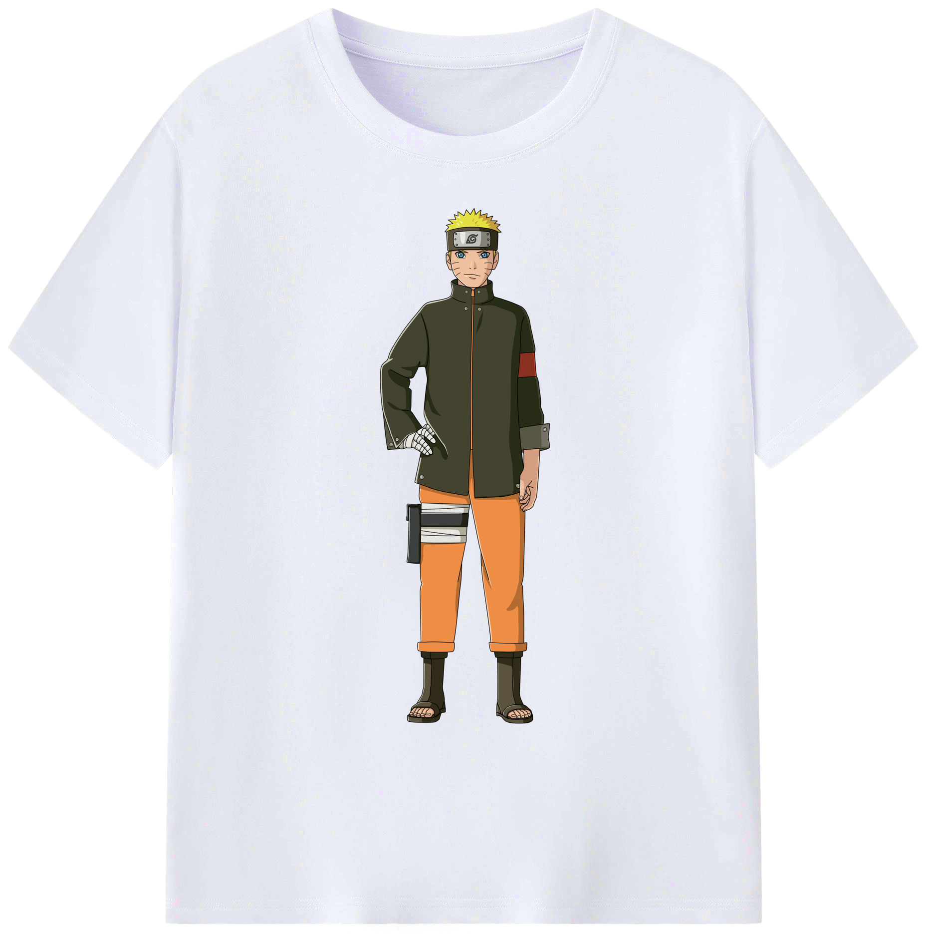 （画像用） NARUTO -ナルト- うずまき ナルト Uzumaki Naruto 綿100％ メンズ半袖Tシャツ｜肌触りやわらか＆通気性