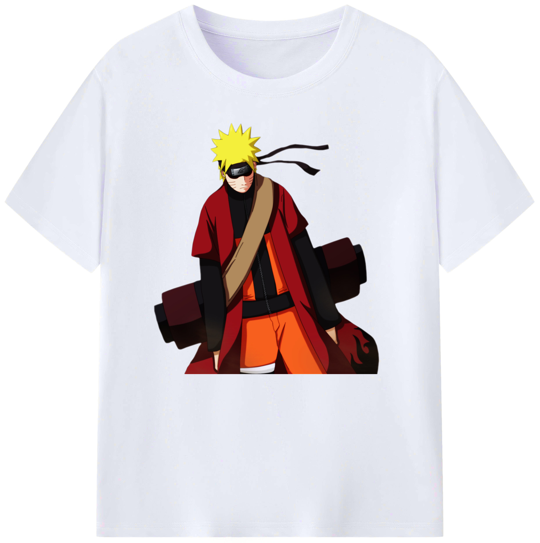 （画像用） NARUTO -ナルト- うずまき ナルト Uzumaki Naruto 綿100％ メンズ半袖Tシャツ｜肌触りやわらか＆通気性