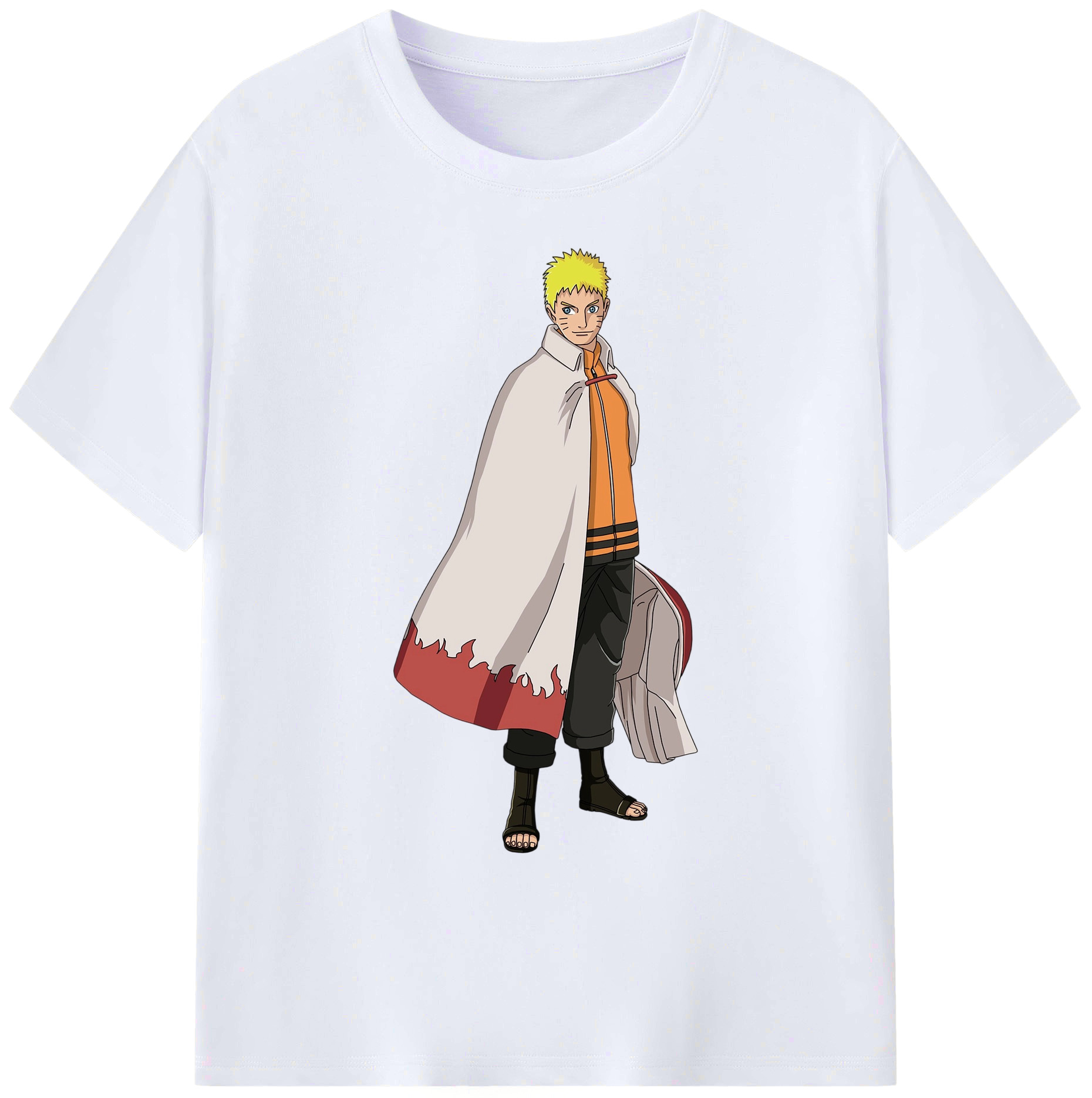 （画像用） NARUTO -ナルト- うずまき ナルト Uzumaki Naruto 綿100％ メンズ半袖Tシャツ｜肌触りやわらか＆通気性