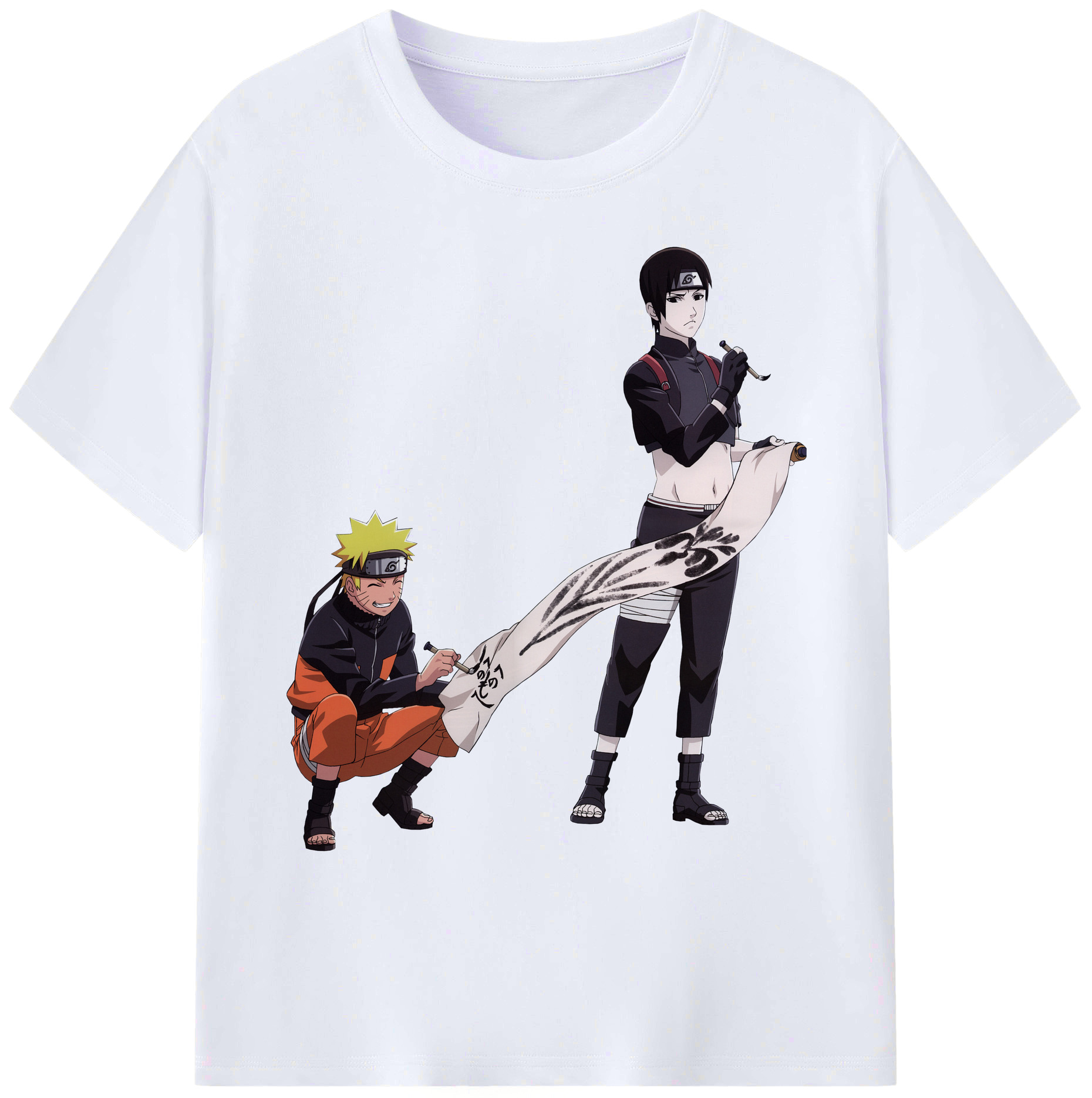 （画像用） NARUTO -ナルト- うずまき ナルト Uzumaki Naruto 綿100％ メンズ半袖Tシャツ｜肌触りやわらか＆通気性