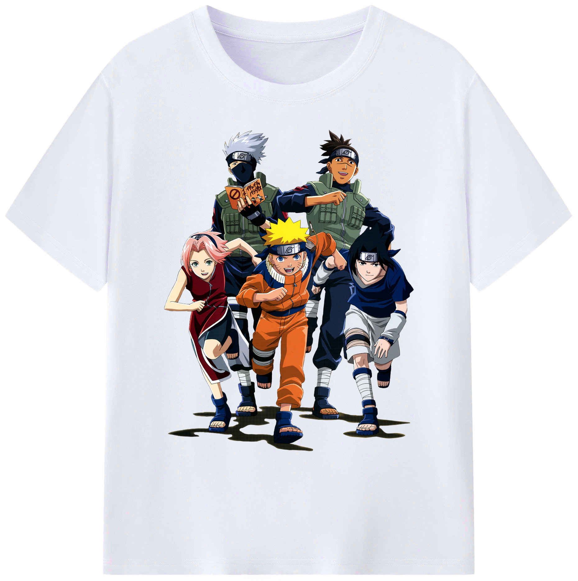 （画像用） NARUTO -ナルト- うずまき ナルト Uzumaki Naruto 綿100％ メンズ半袖Tシャツ｜肌触りやわらか＆通気性