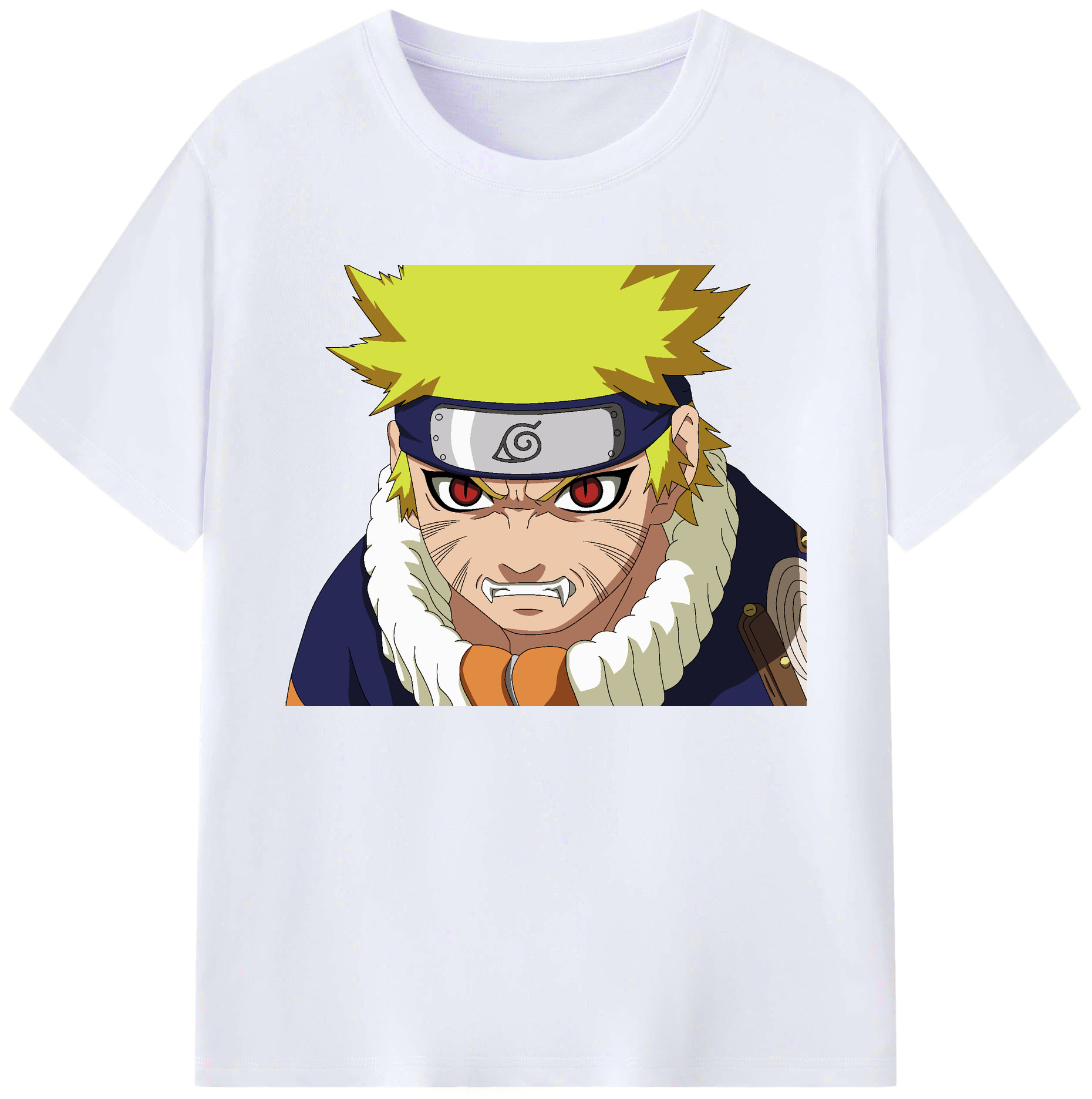 （画像用） NARUTO -ナルト- うずまき ナルト Uzumaki Naruto 綿100％ メンズ半袖Tシャツ｜肌触りやわらか＆通気性