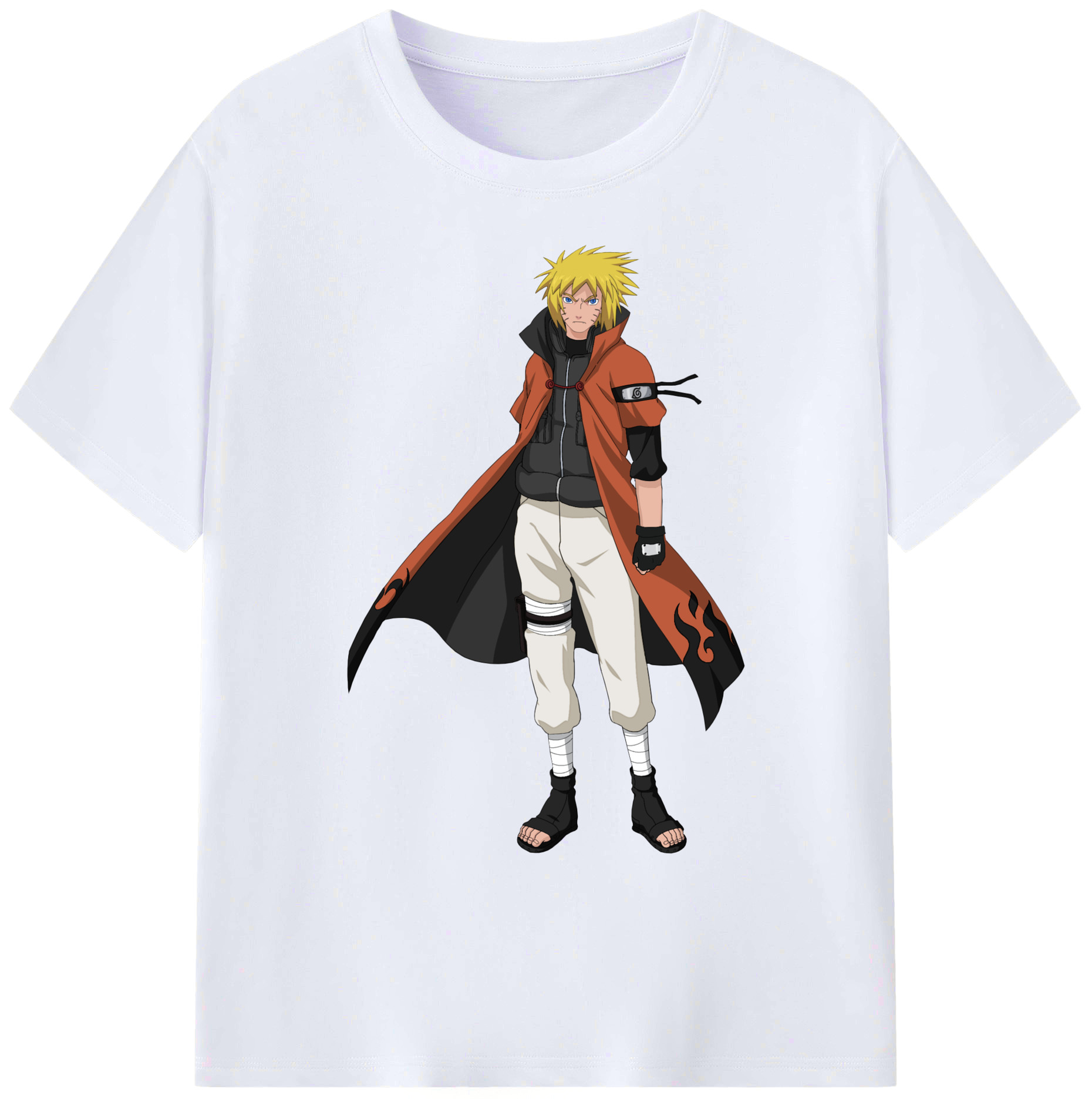 （画像用） NARUTO -ナルト- うずまき ナルト Uzumaki Naruto 綿100％ メンズ半袖Tシャツ｜肌触りやわらか＆通気性