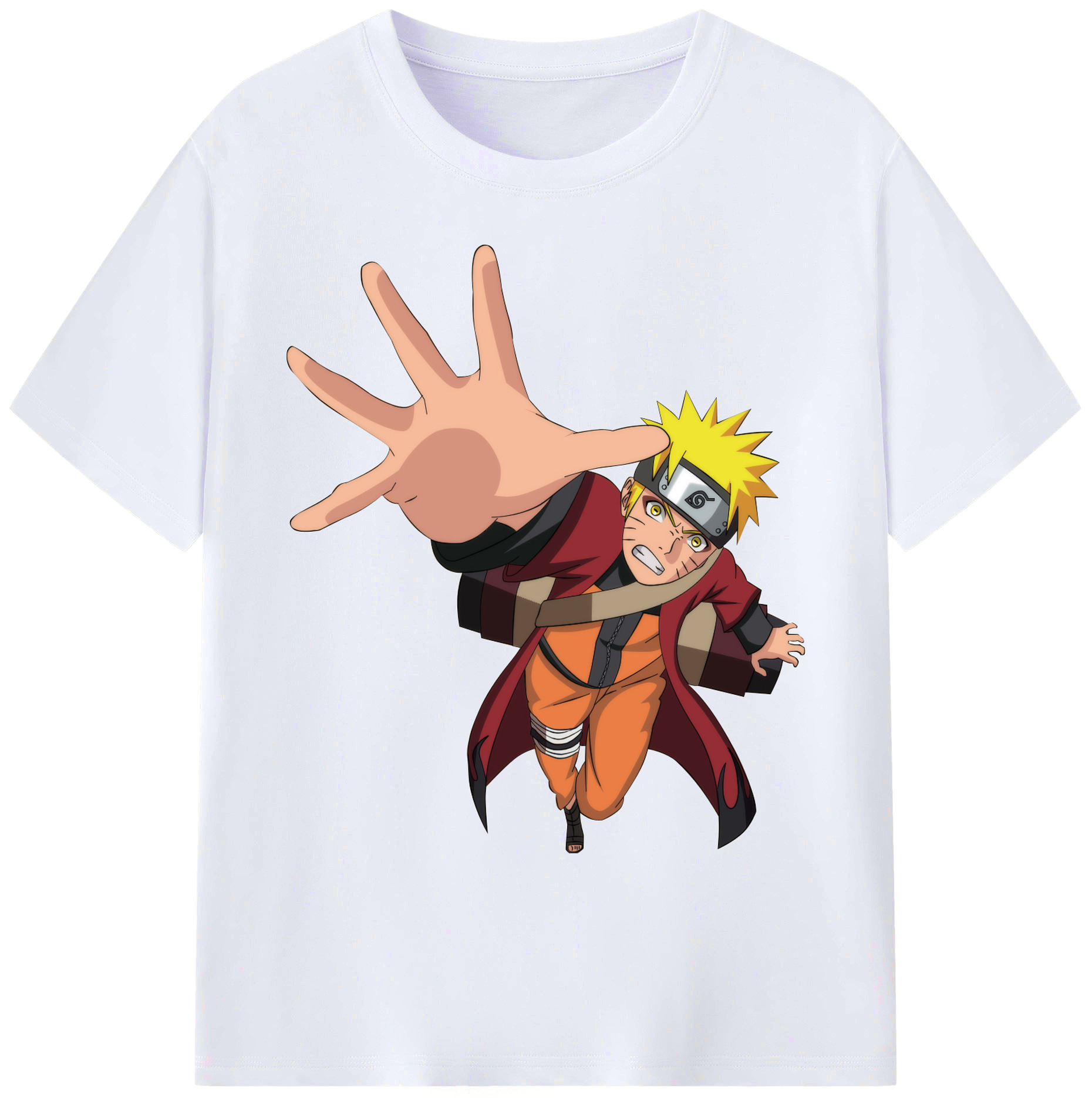 （画像用） NARUTO -ナルト- うずまき ナルト Uzumaki Naruto 綿100％ メンズ半袖Tシャツ｜肌触りやわらか＆通気性